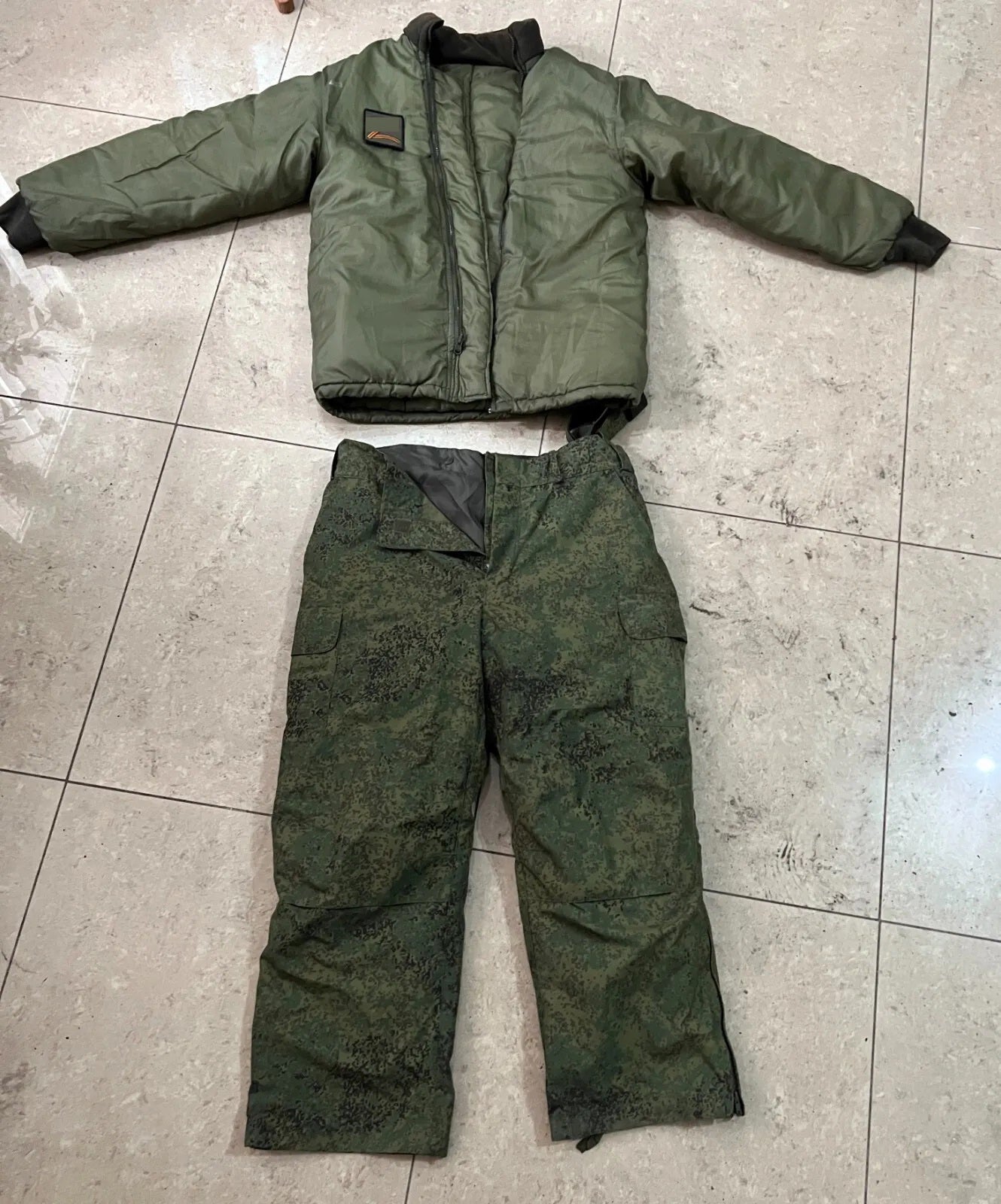 Trophy russian soldier set uniform winter jacket patch costume pants camo EMR russia military army Ukraine war 2022-2024 #4