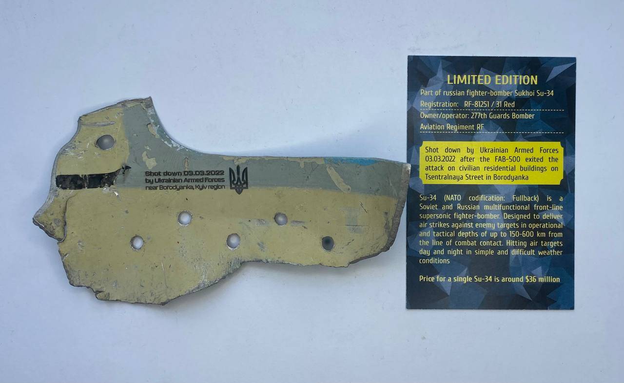 Trophy part of the front-line supersonic fighter-bomber SU 34 russian aviation russia Ukraine war #54