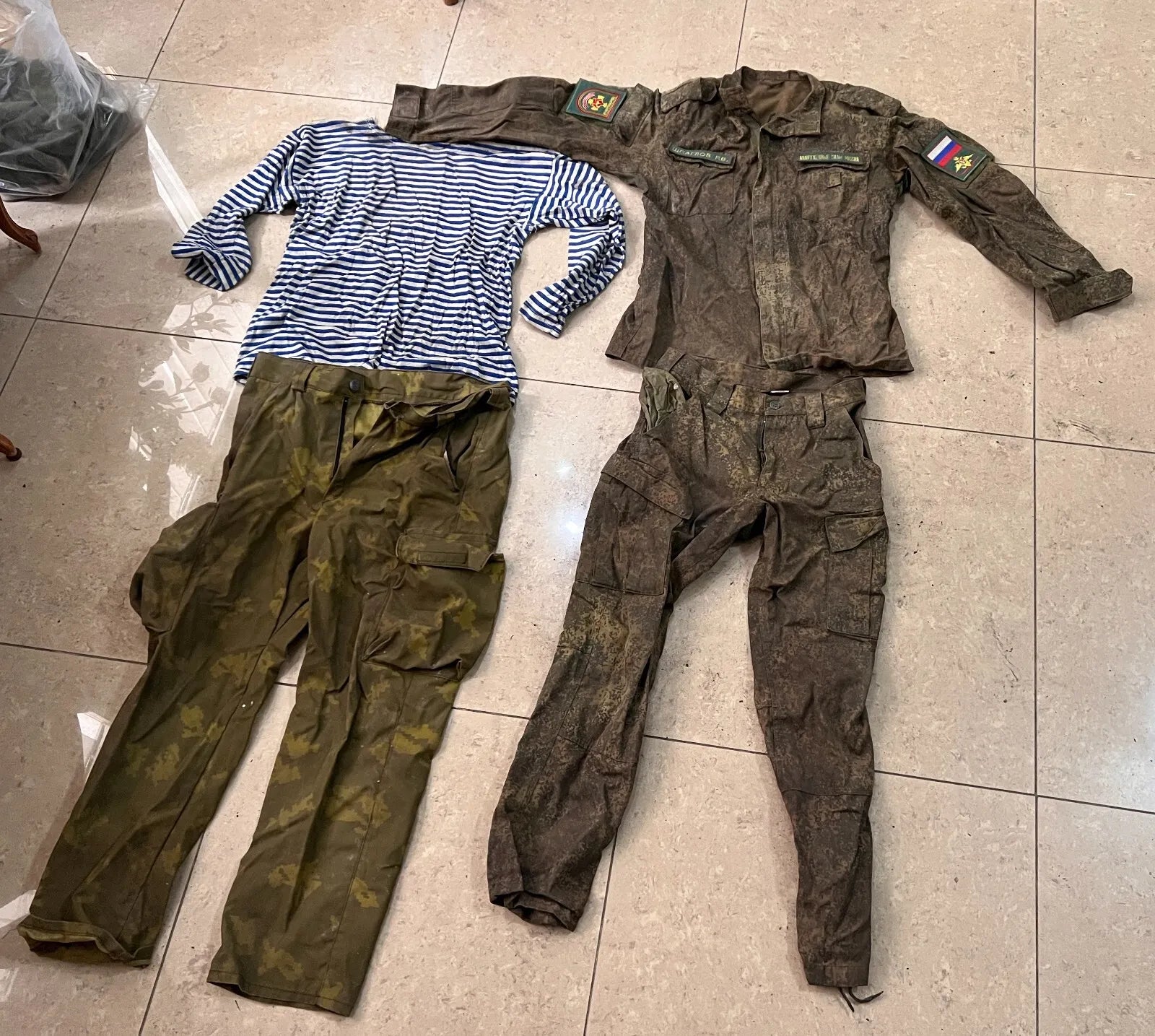 Trophy soldier set uniform jacket patch costume pants camo russian military army Russia Ukraine war 2022-2024