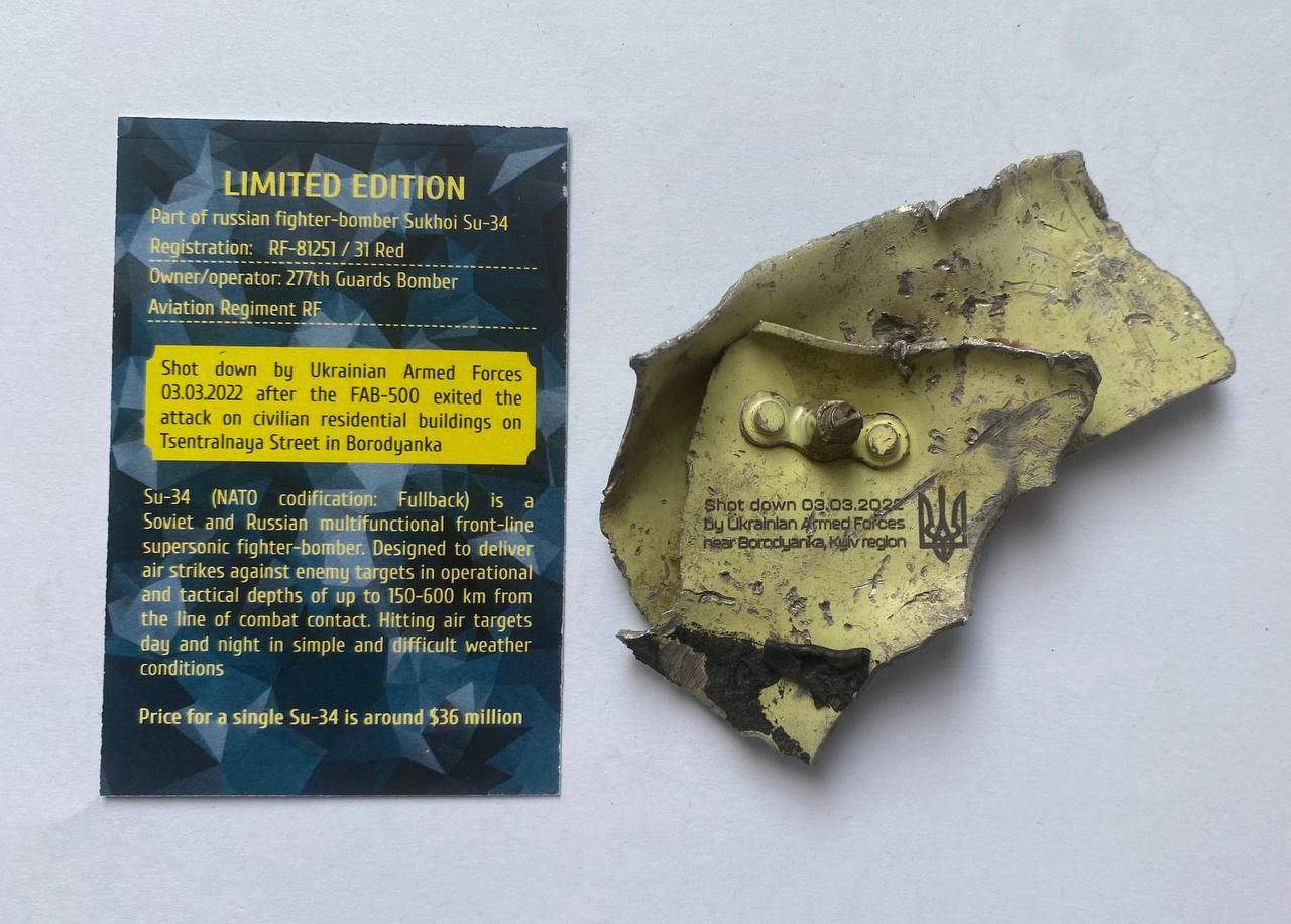Trophy part of the front-line supersonic fighter-bomber SU 34 russian shot down jet aircraft aviation russia Ukraine war #46