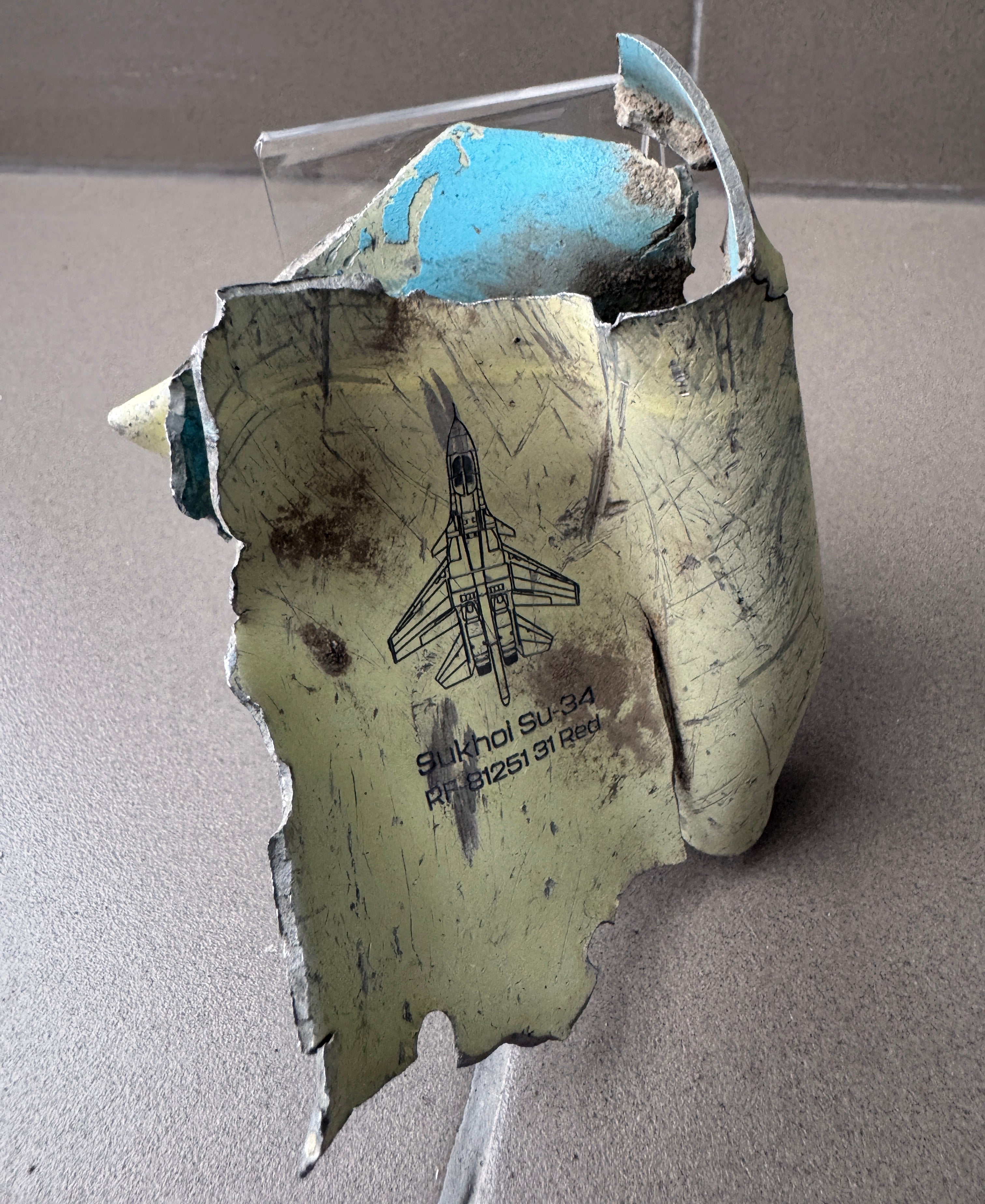 Trophy part of the front-line supersonic fighter-bomber SU 34 russian shot down jet aircraft aviation russia Ukraine war #21