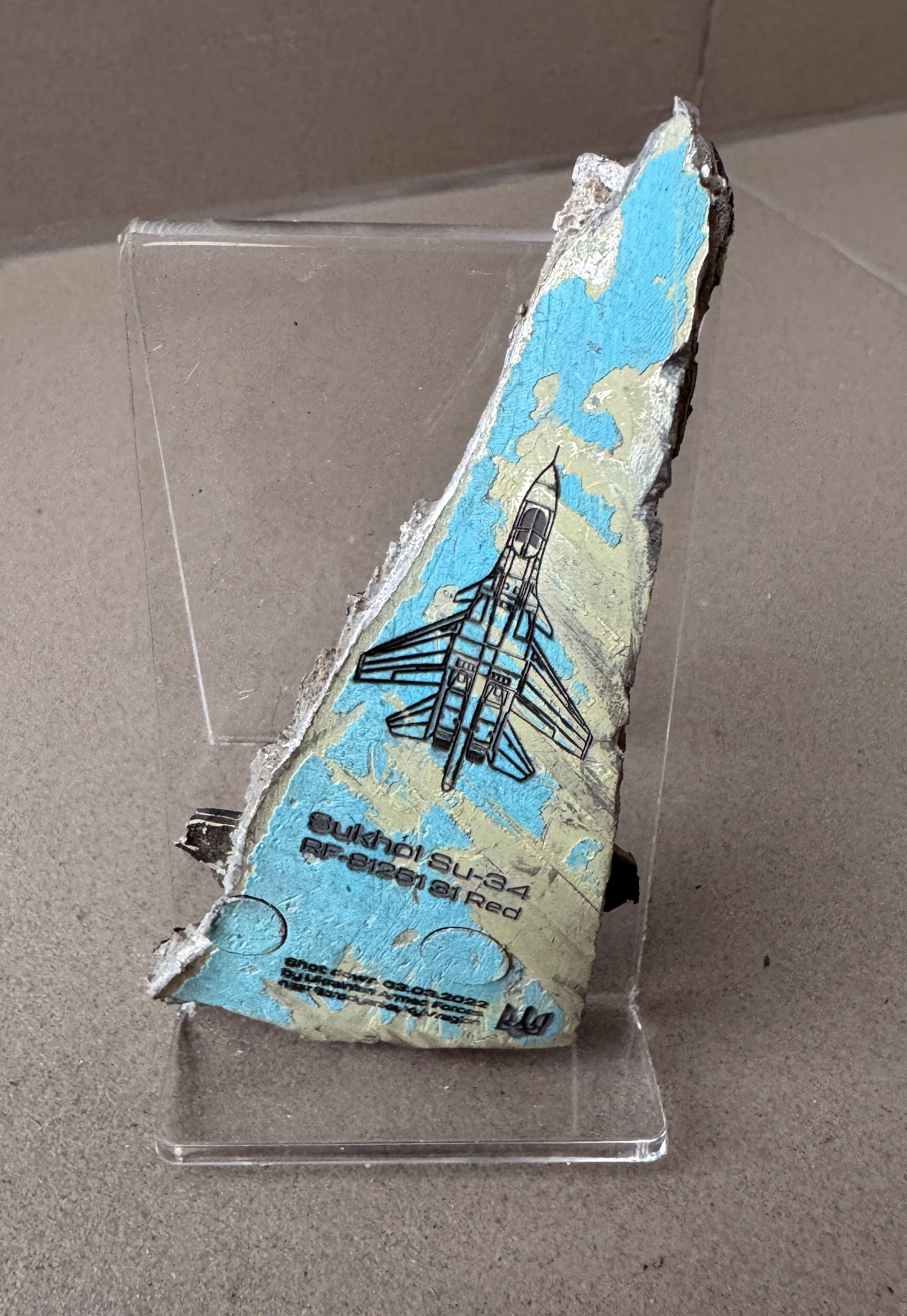 Trophy part of the front-line supersonic fighter-bomber SU 34 russian shot down jet aircraft aviation russia Ukraine war #23