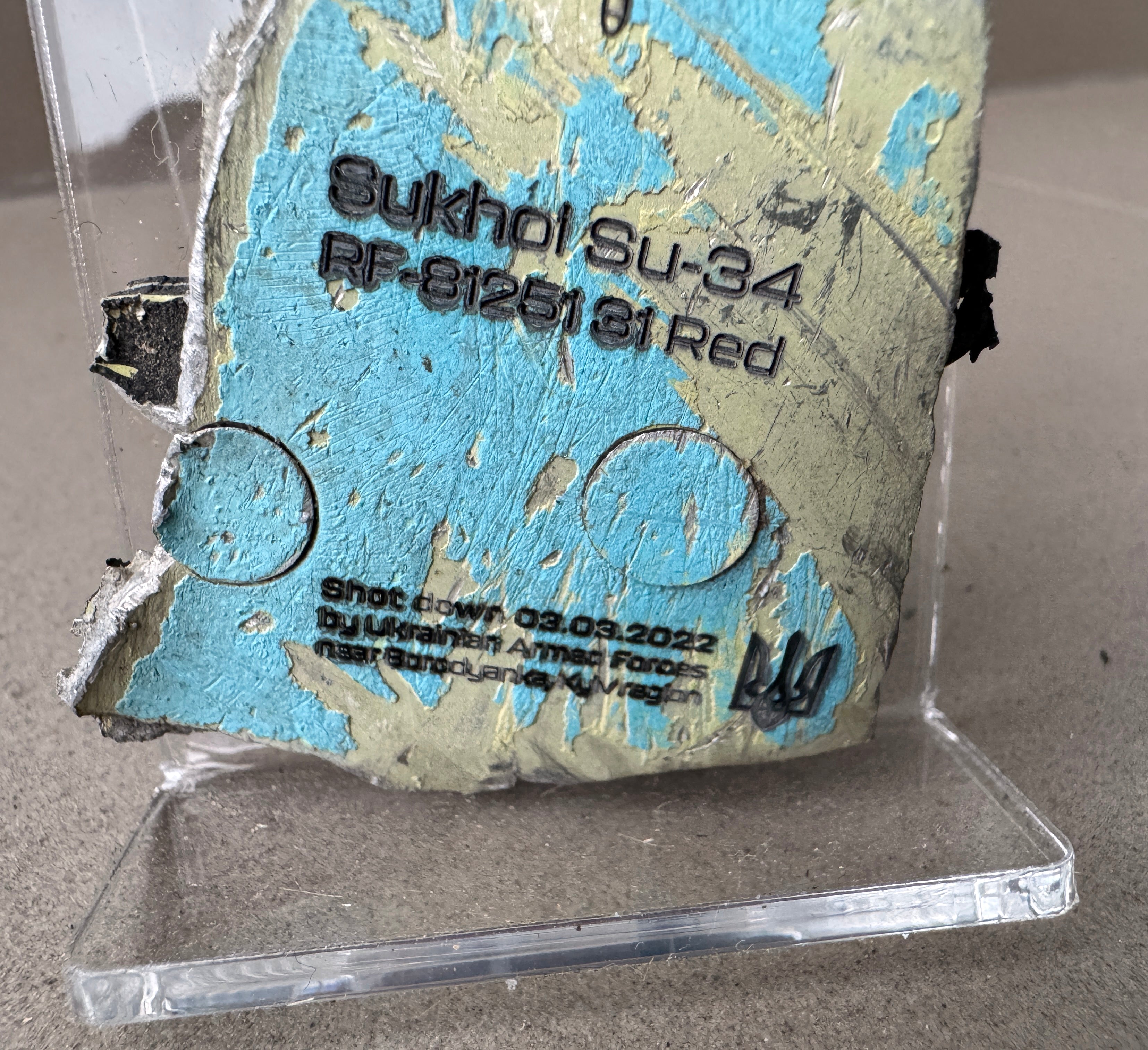 Trophy part of the front-line supersonic fighter-bomber SU 34 russian shot down jet aircraft aviation russia Ukraine war #23