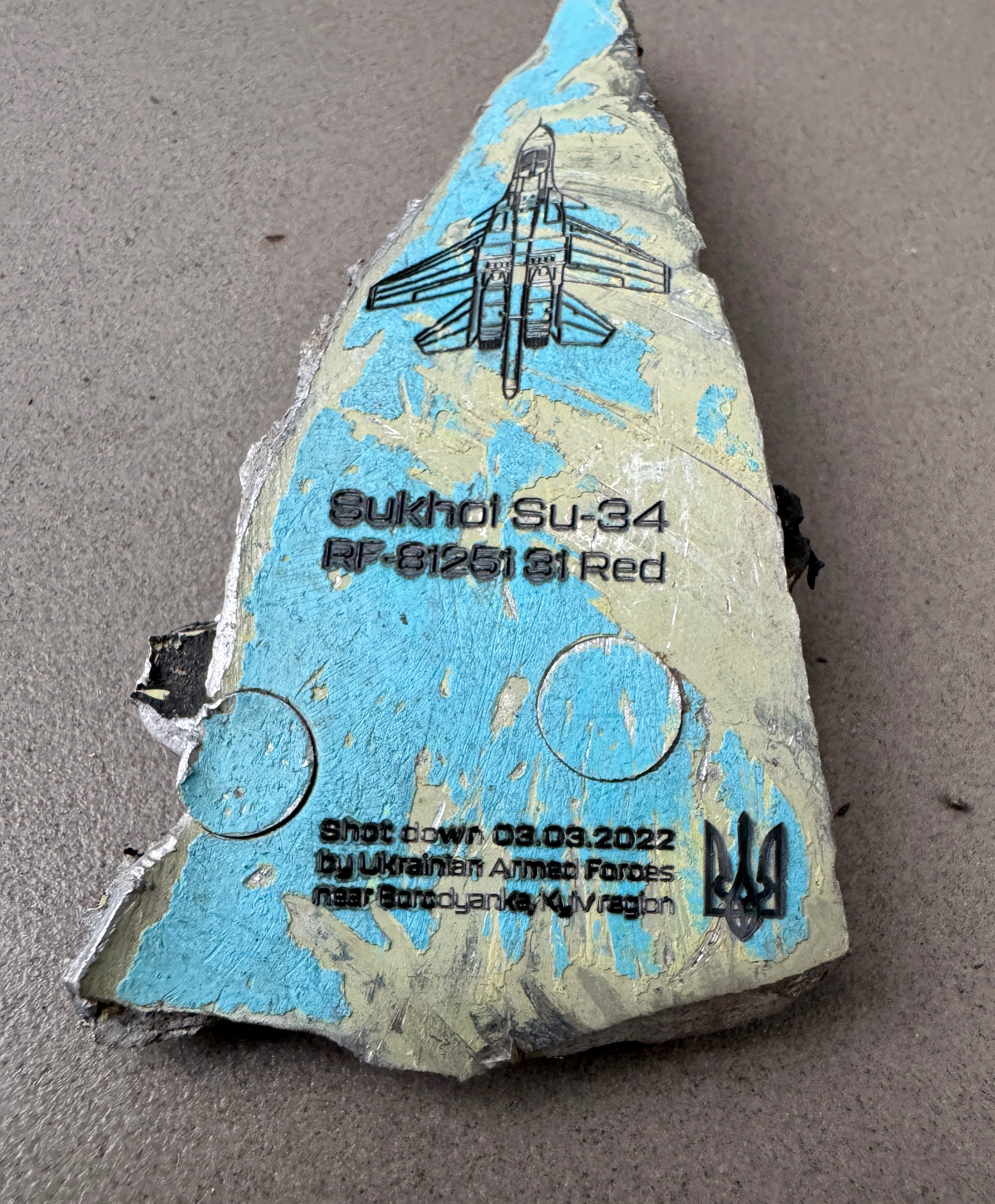 Trophy part of the front-line supersonic fighter-bomber SU 34 russian shot down jet aircraft aviation russia Ukraine war #23