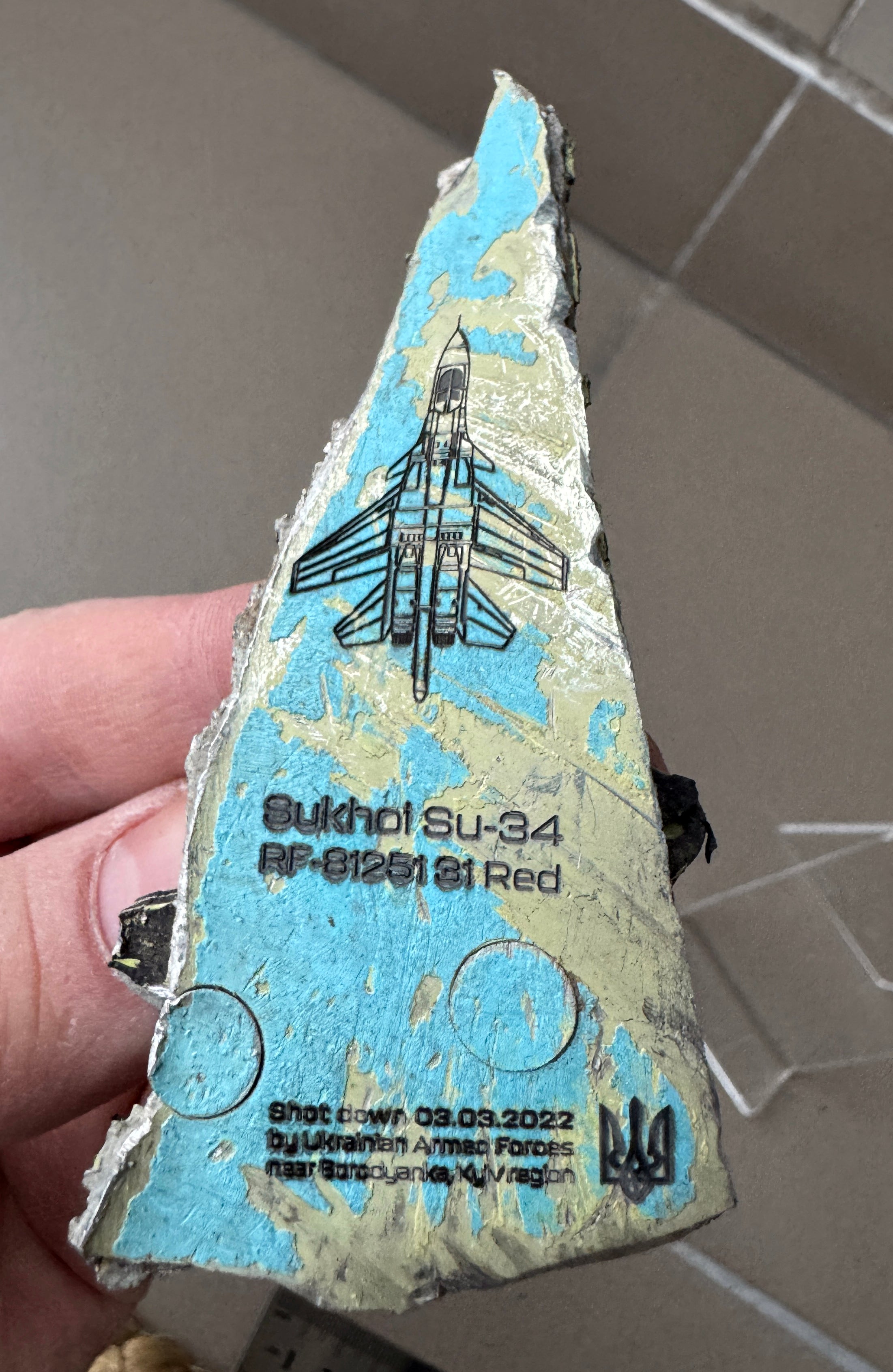 Trophy part of the front-line supersonic fighter-bomber SU 34 russian shot down jet aircraft aviation russia Ukraine war #23