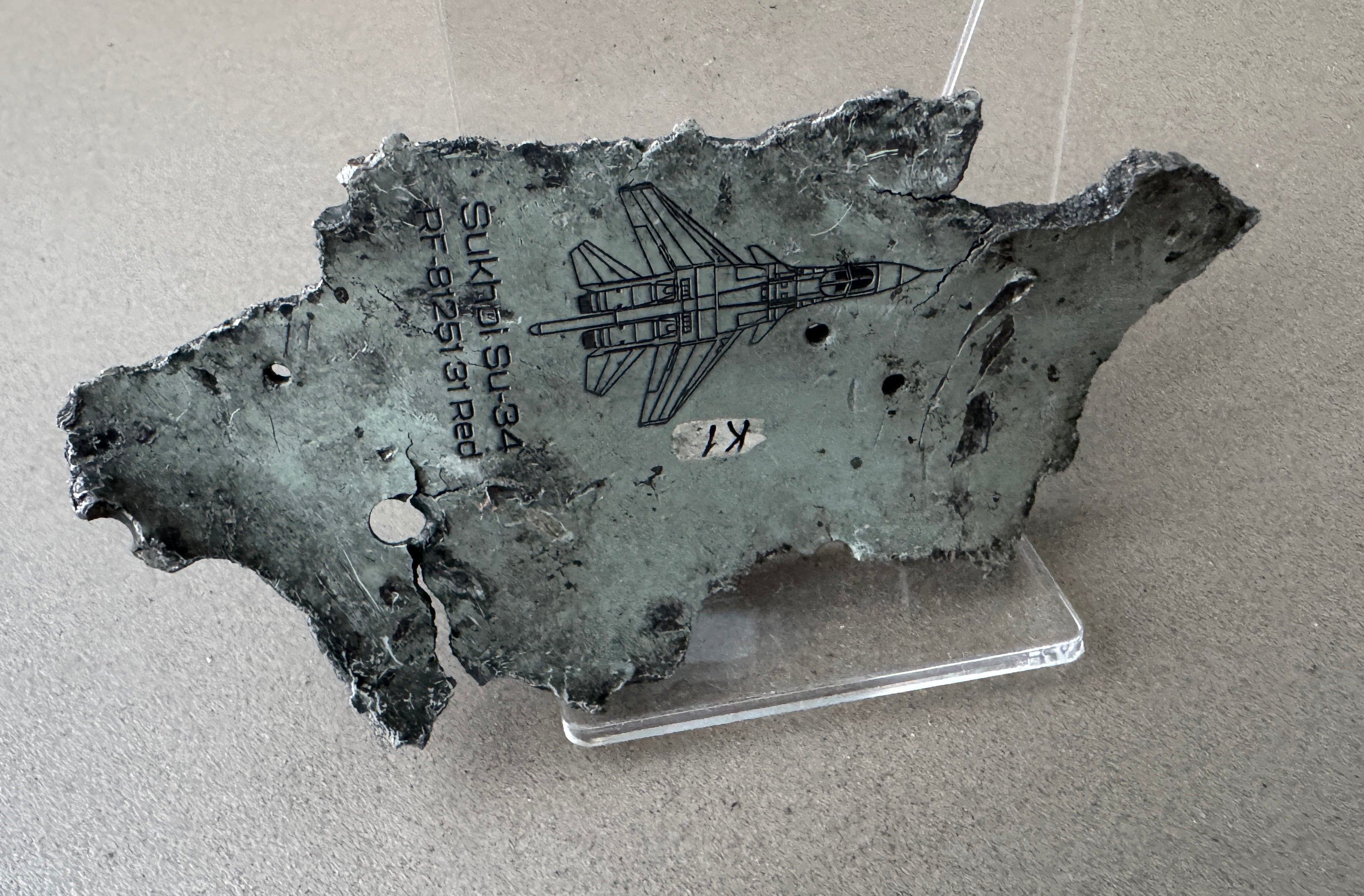 Trophy part of the front-line supersonic fighter-bomber SU 34 russian shot down jet aircraft aviation russia Ukraine war #26