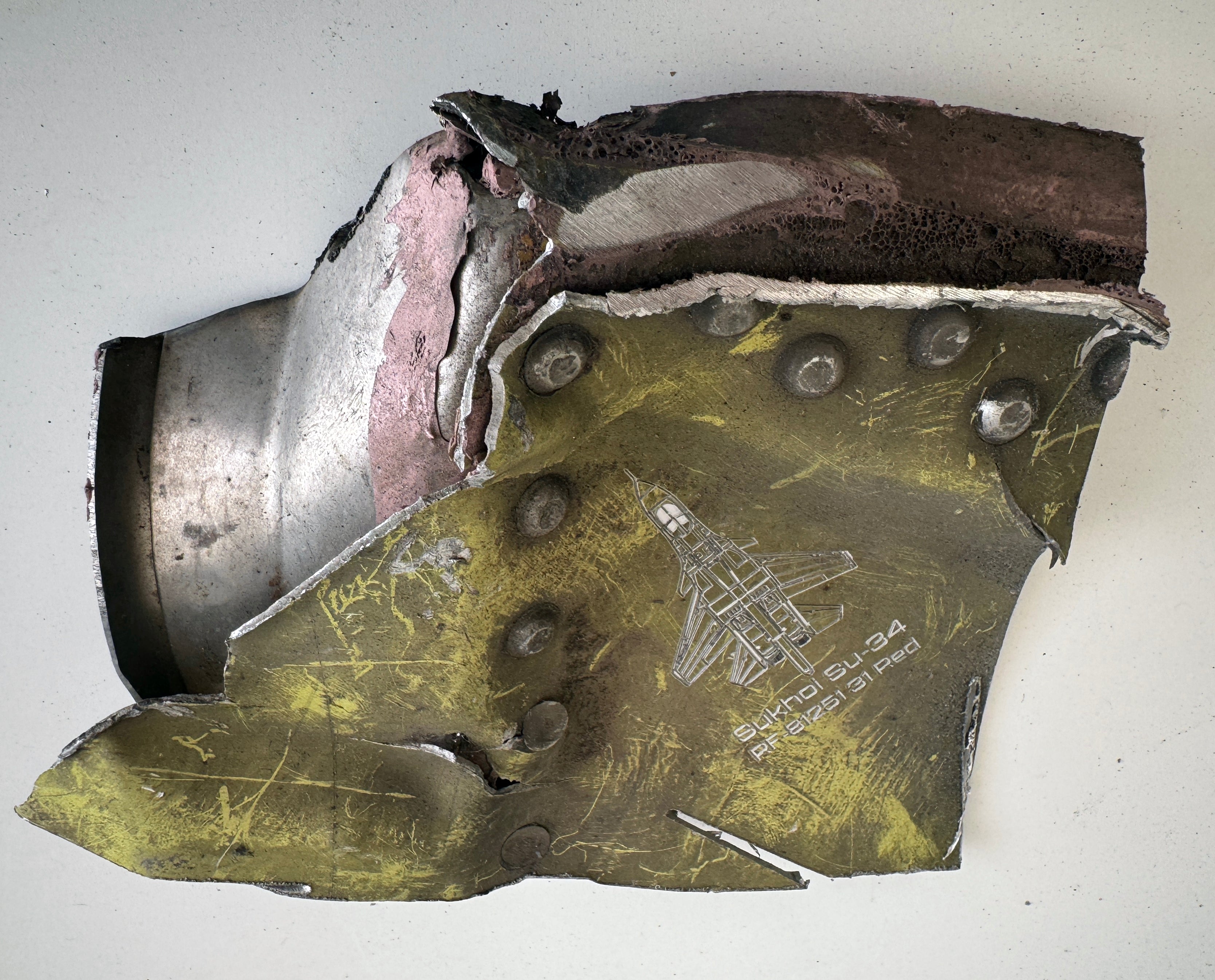 Trophy part of the front-line supersonic fighter-bomber SU 34 russian shot down aviation russia Ukraine war #134