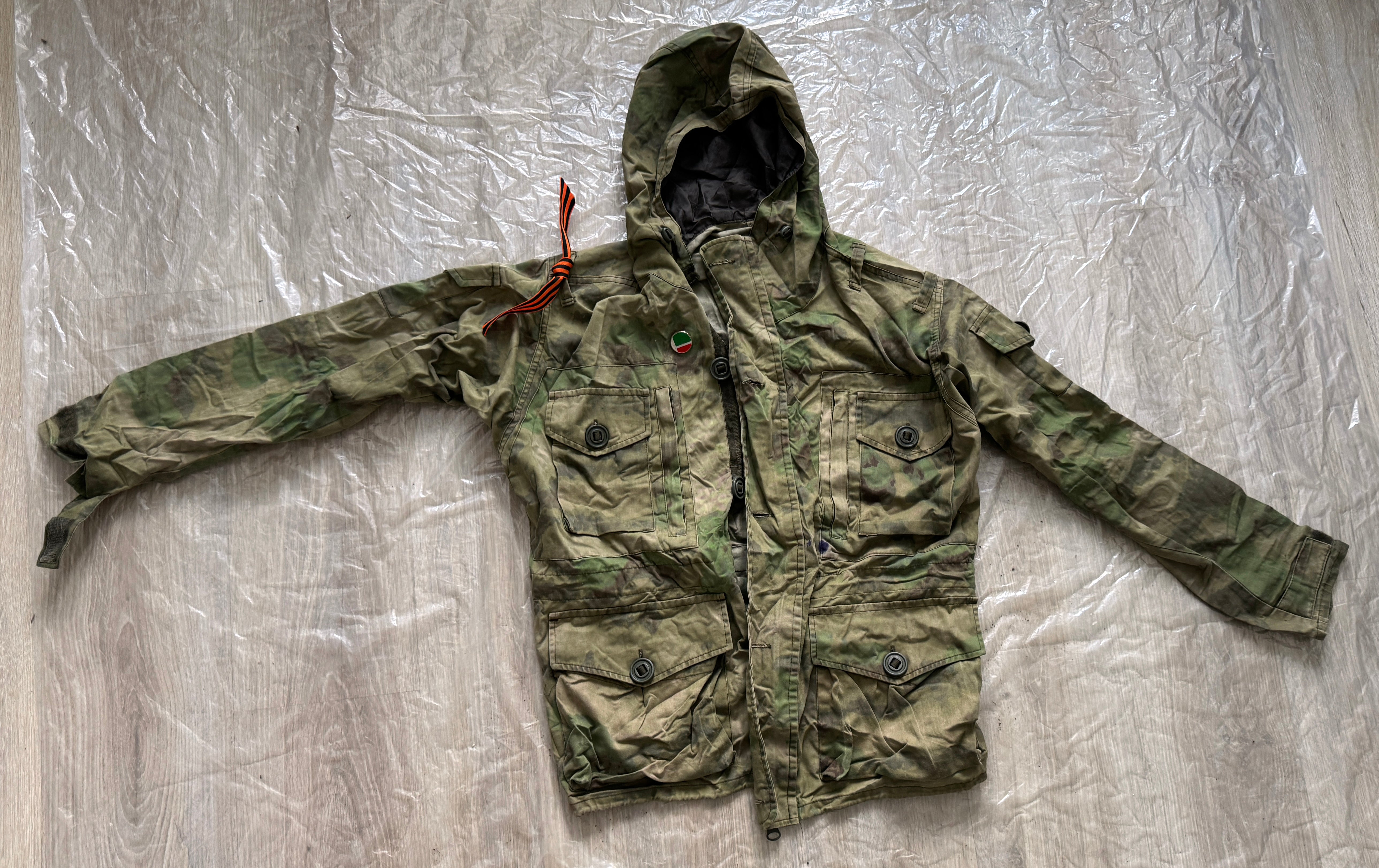 Trophy russian soldier soldier special forces set uniform Kadyrovite Chechen jacket patch badge costume pants camo moss military army Russia Ukraine war 2022-2024 #2
