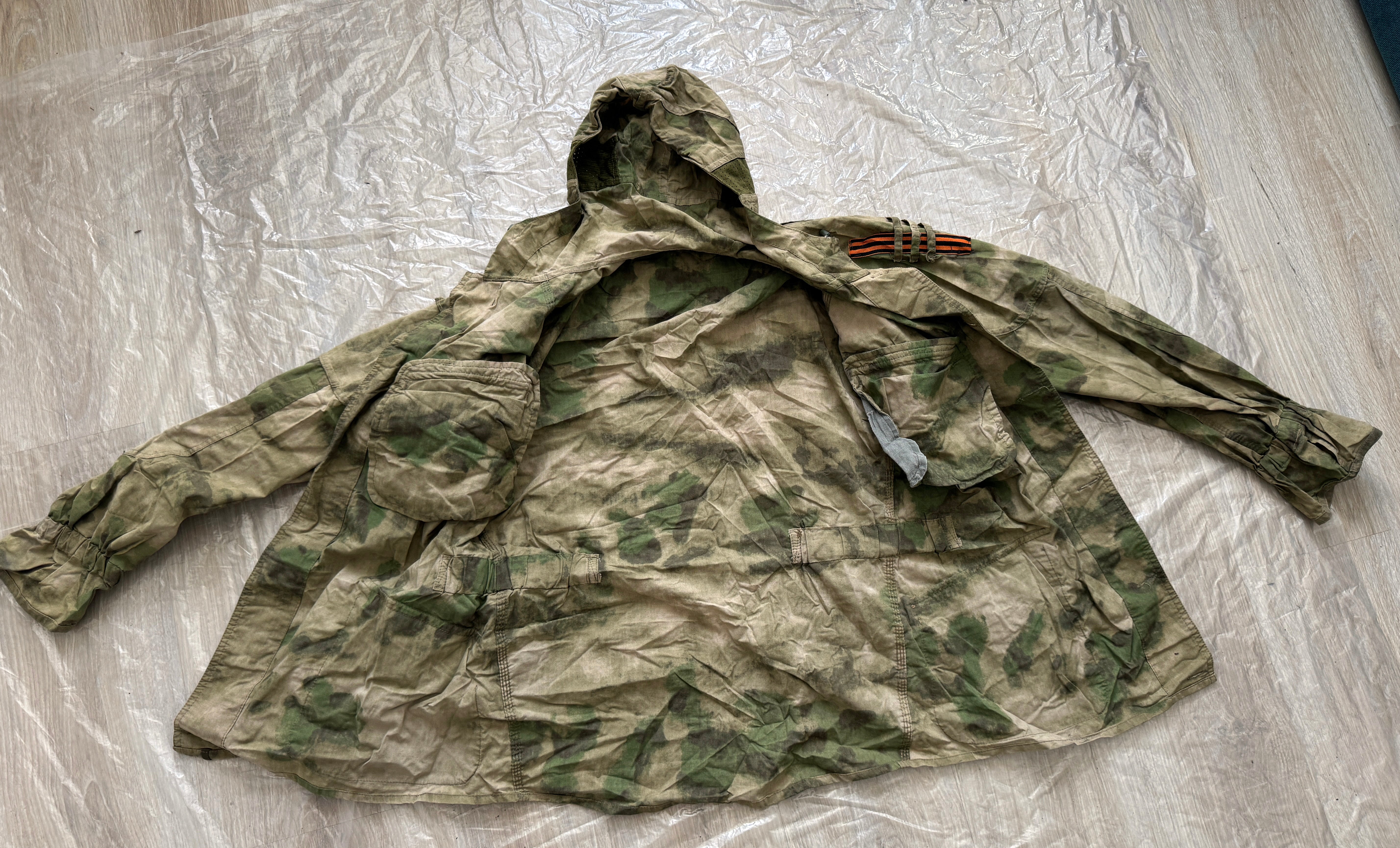 Trophy russian soldier set uniform Kadyrovite Chechen jacket cap hat beret pants patch camo moss russia military army Ukraine war 2022-2024 #7