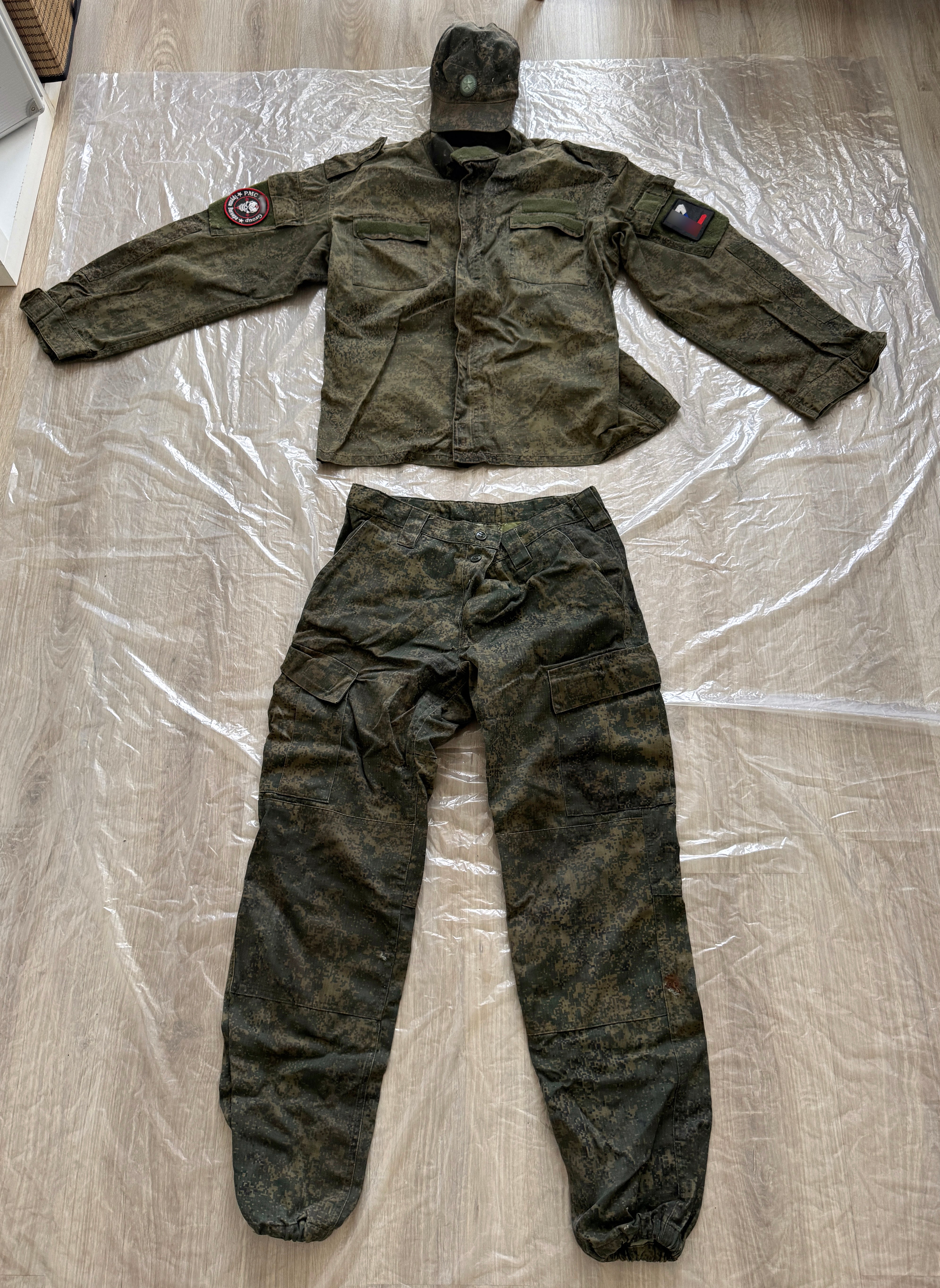 Trophy russian PMC soldier set uniform jacket cap patch costume pants camo russia military army Ukraine war 2022-2024 #5