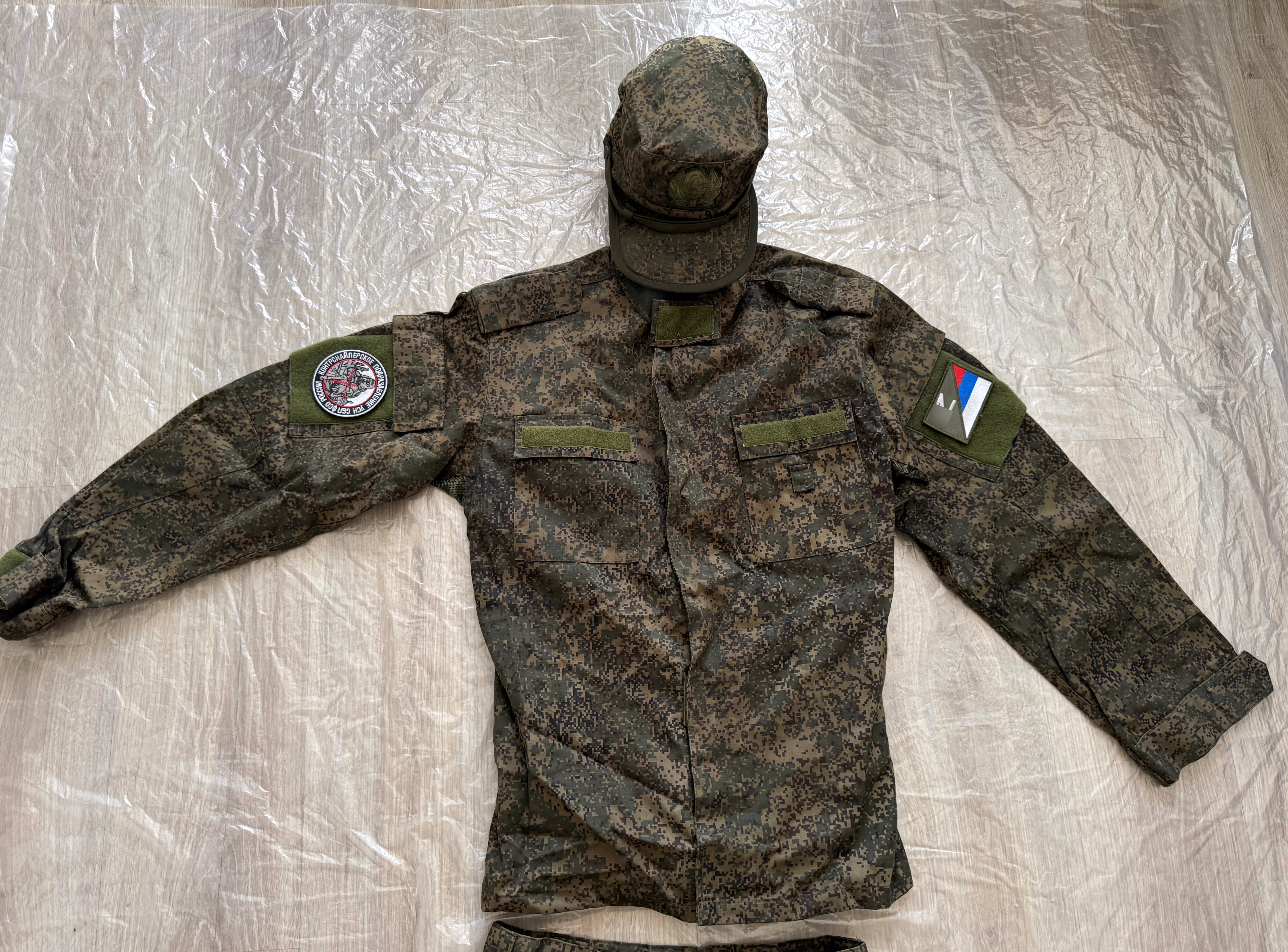 Trophy russian soldier set uniform jacket cap patch sniper costume pants camo russia military army Ukraine war 2022-2024 #4