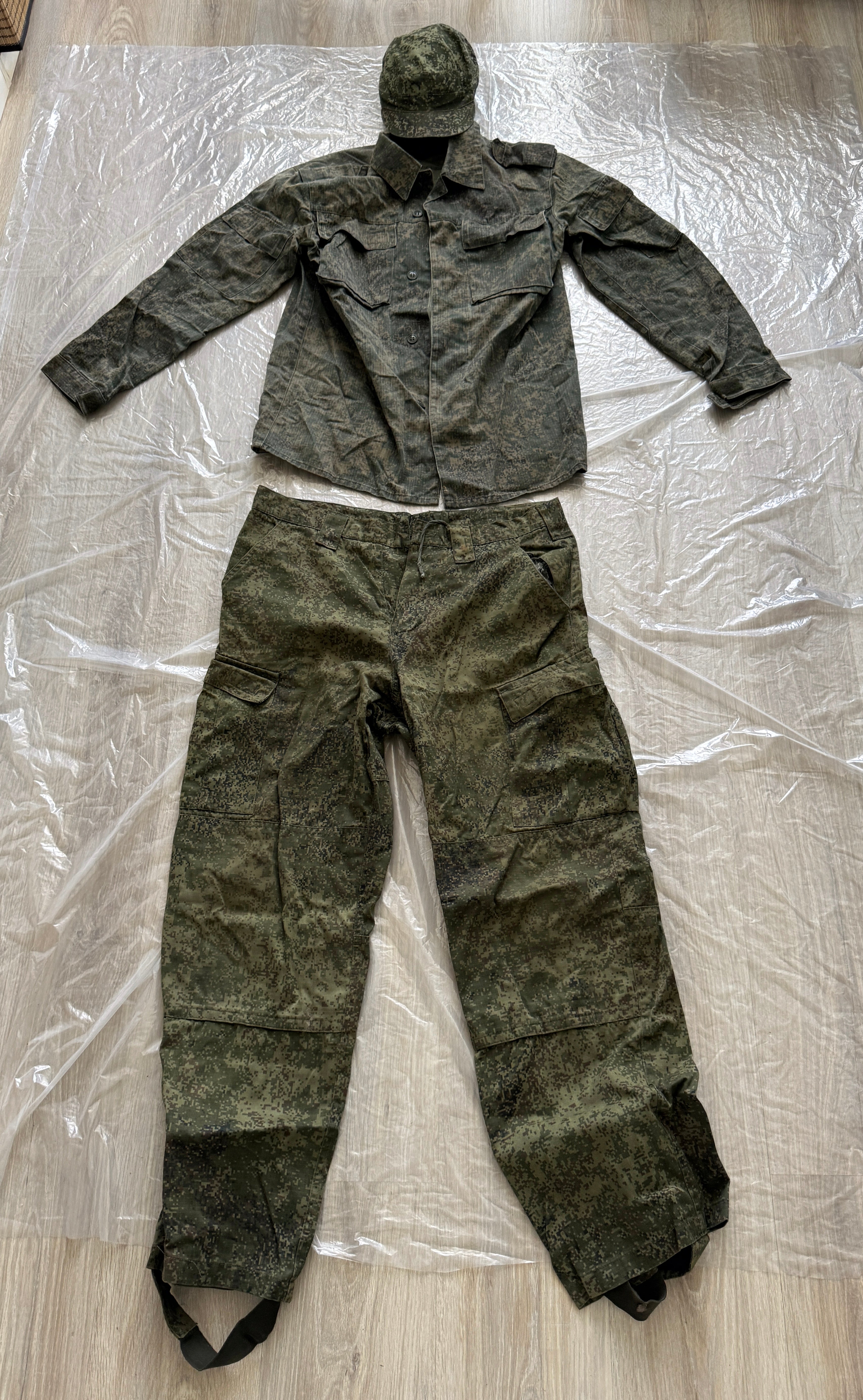 Trophy russian soldier set uniform jacket cap costume pants camo russia military army Ukraine war 2022-2024 #4