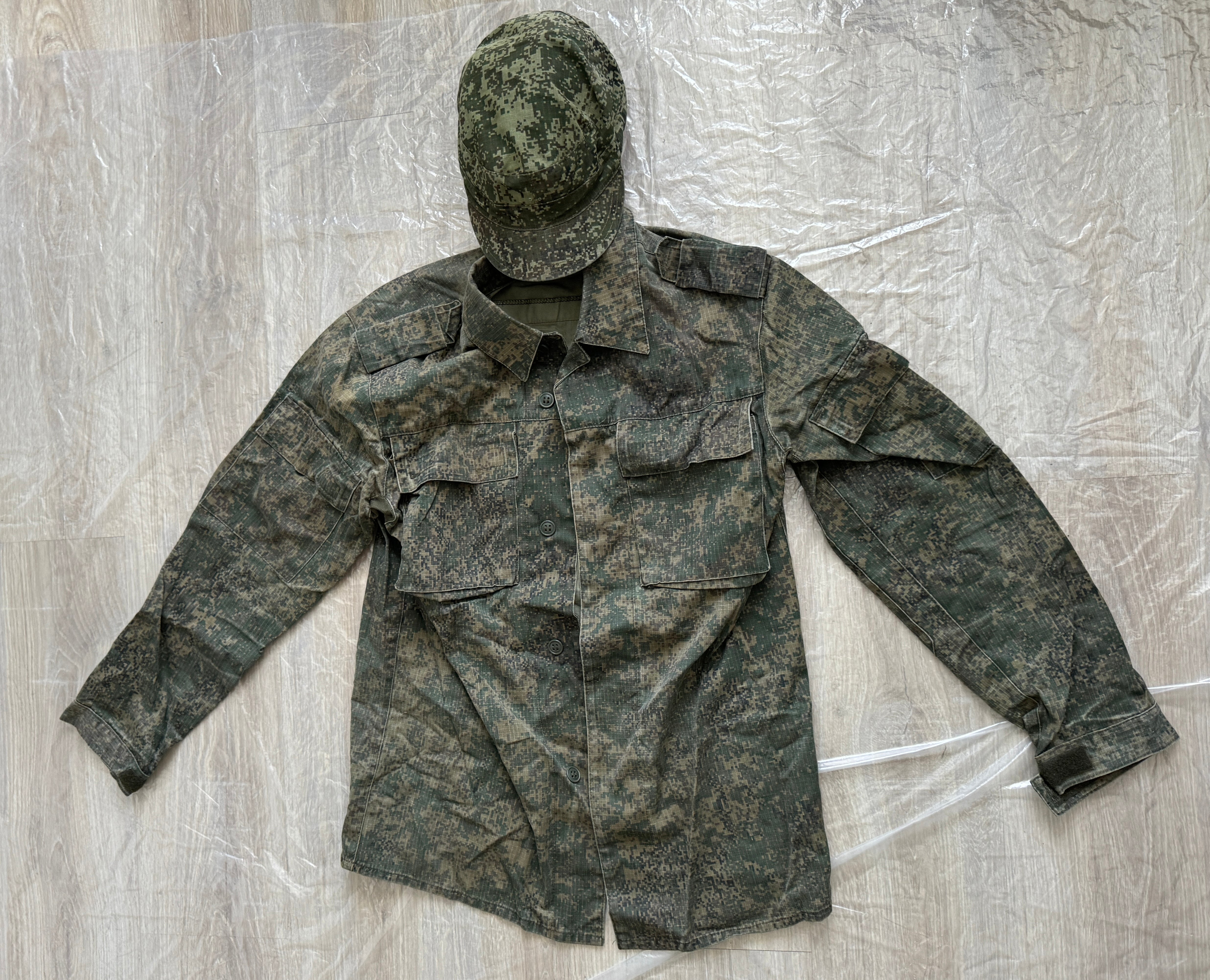 Trophy russian soldier set uniform jacket cap costume pants camo russia military army Ukraine war 2022-2024 #4