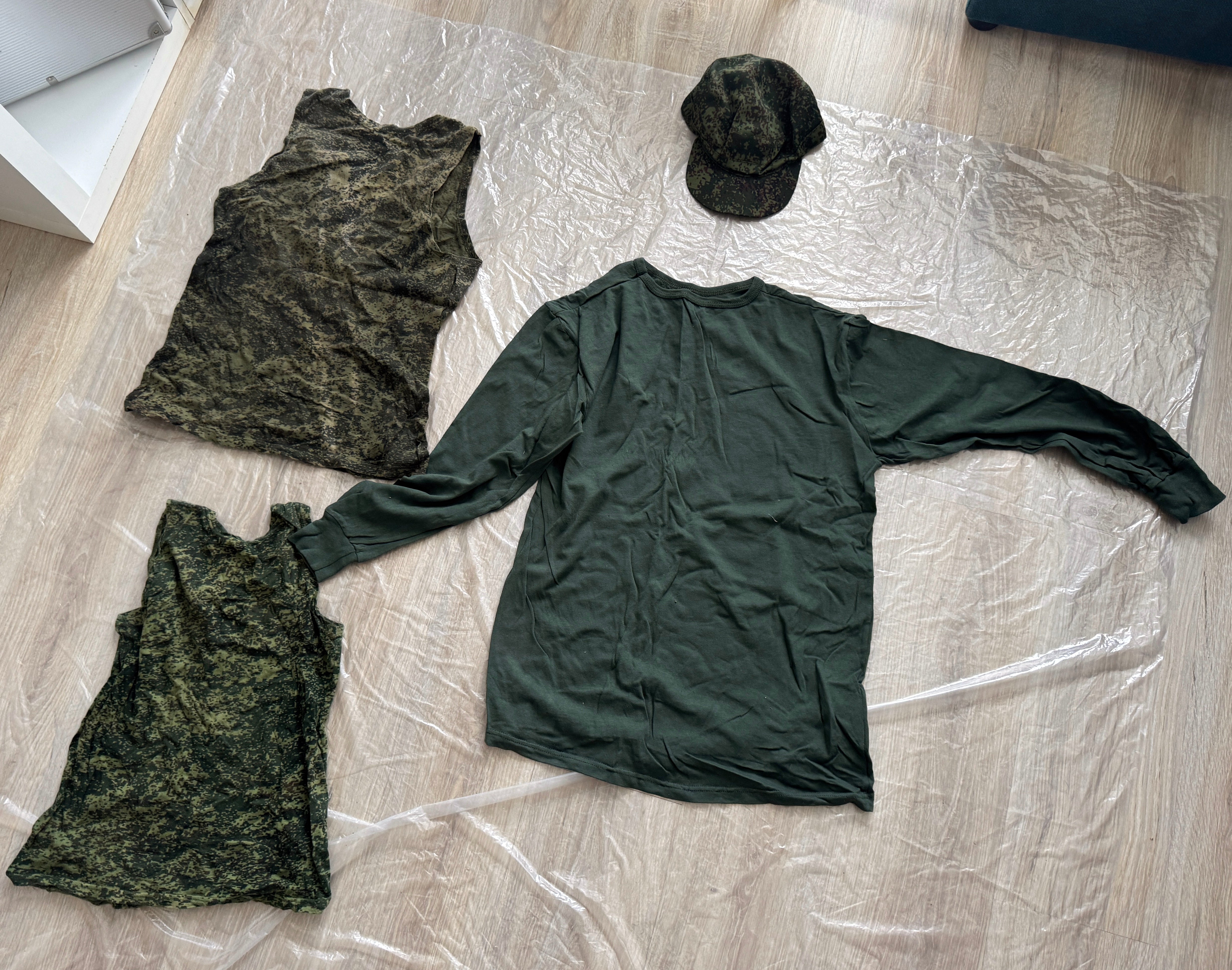 Trophy russian soldier set uniform t-shirt cap costume pants camo russia military army Ukraine war 2022-2024