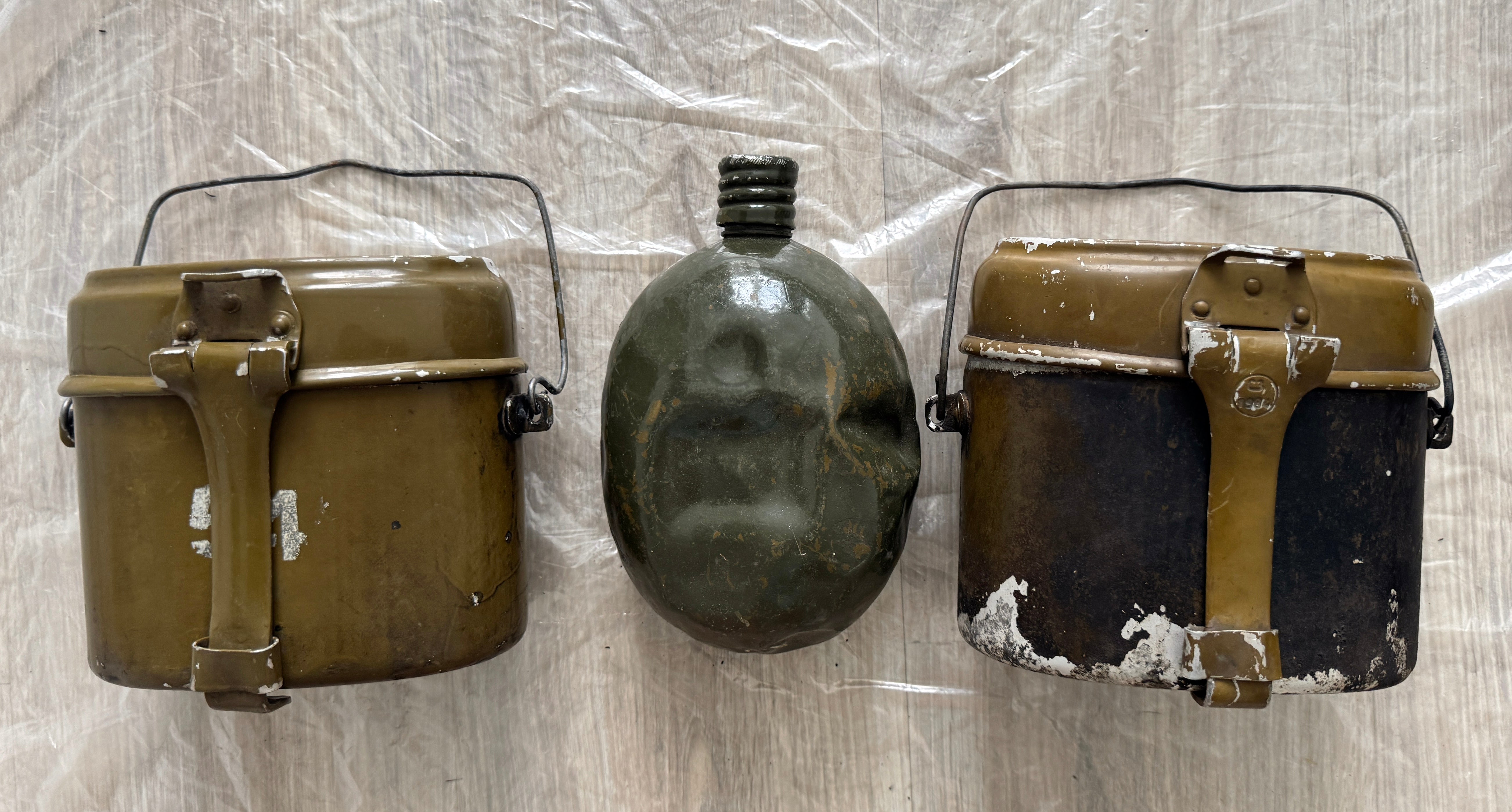 Trophy russian soldier set army flask bowler military Ukraine russia war 2022-2024 #2