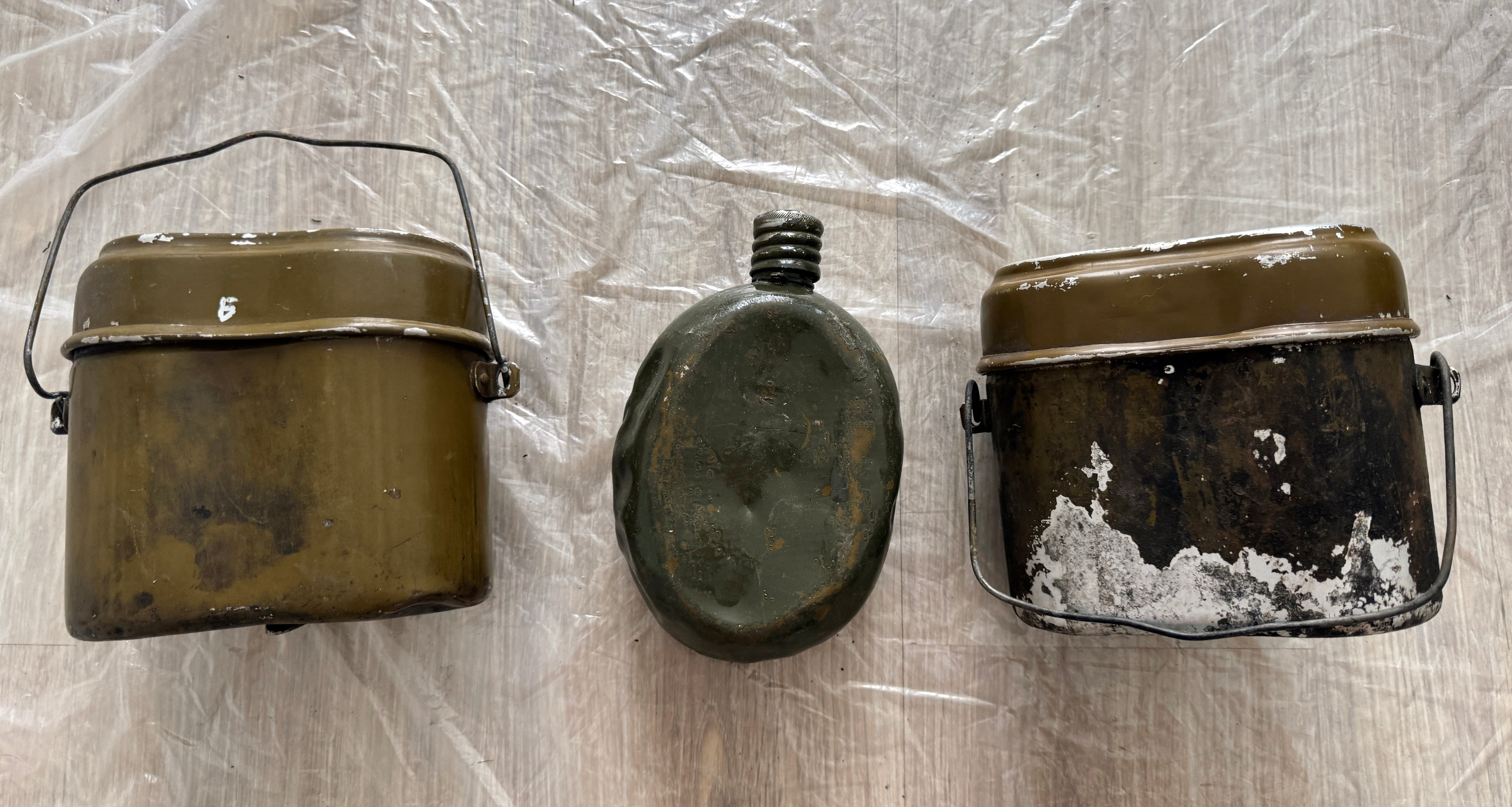 Trophy russian soldier set army flask bowler military Ukraine russia war 2022-2024 #2