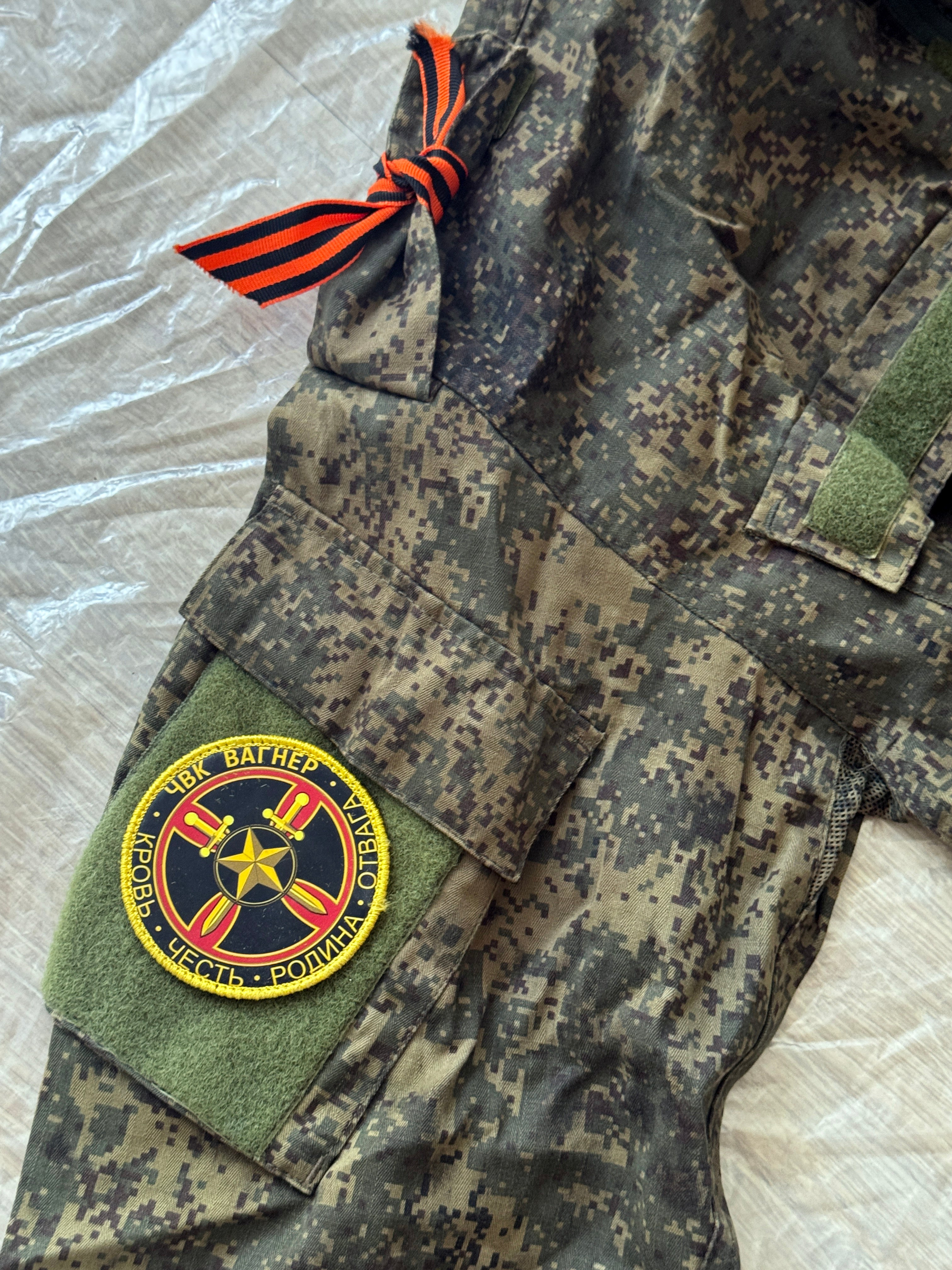 Trophy russian soldier set uniform jacket cap patch costume pants camo russia military army Ukraine war 2022-2024 #9