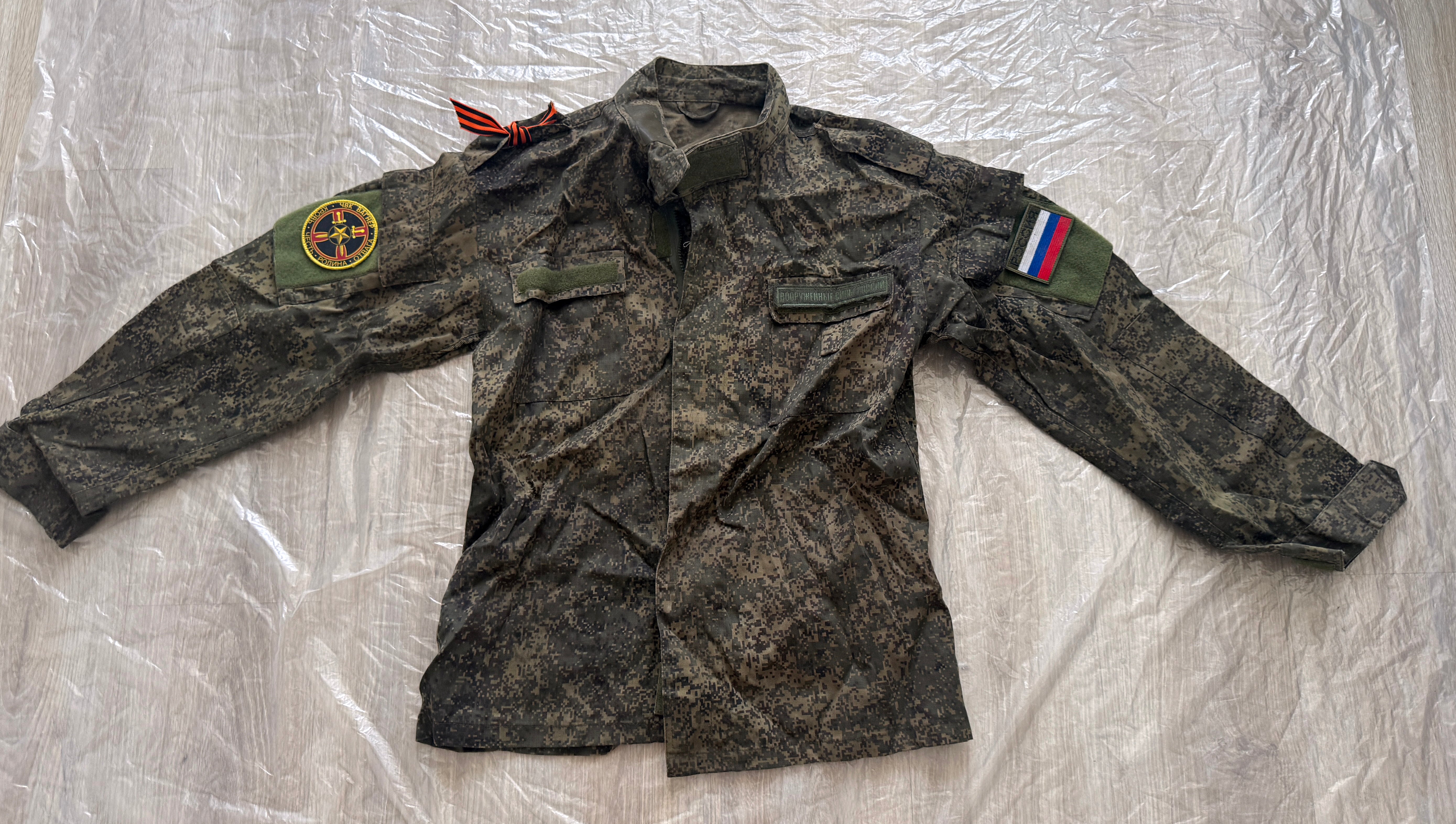 Trophy russian soldier set uniform jacket cap patch costume pants camo russia military army Ukraine war 2022-2024 #9