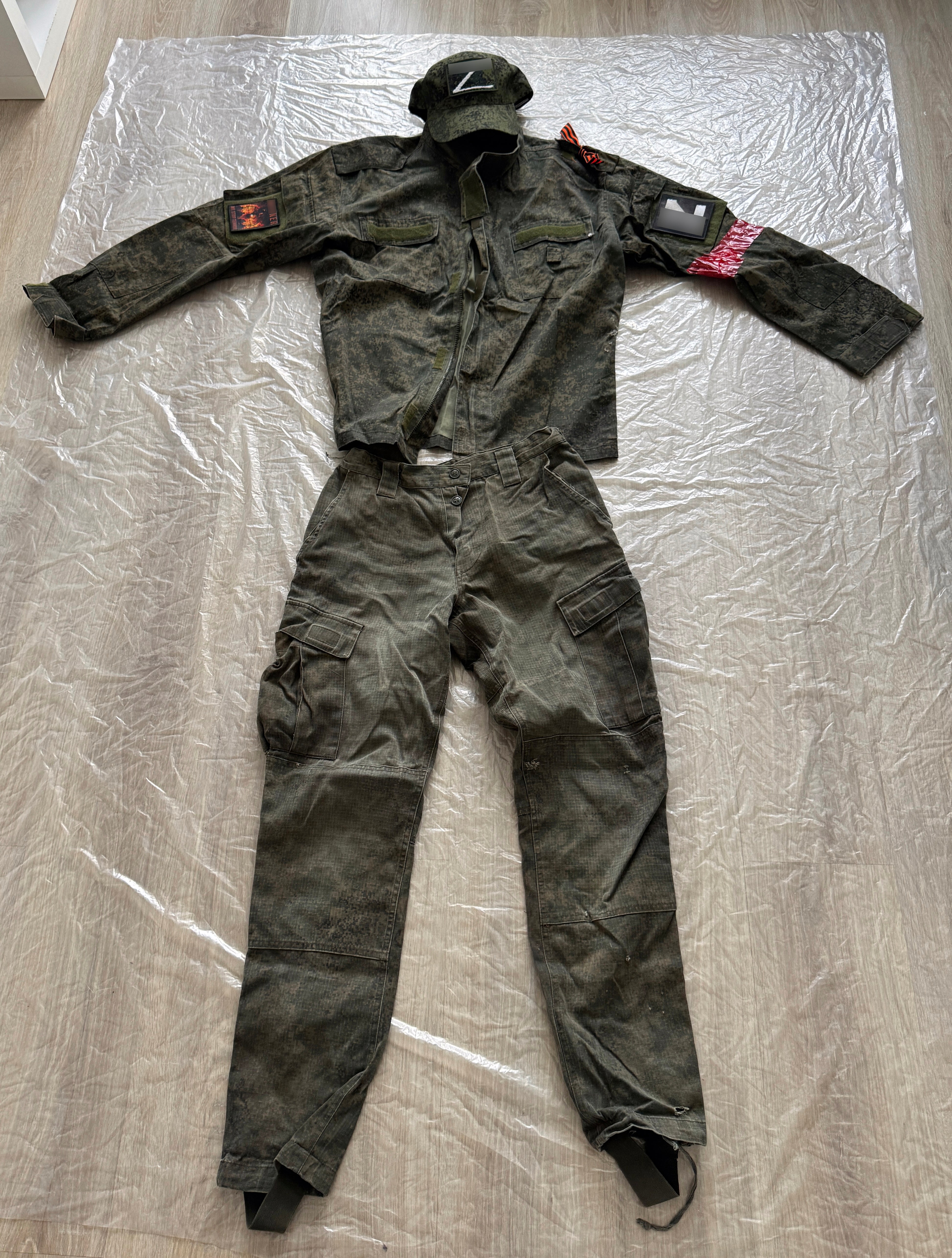 Trophy russian soldier set uniform jacket cap patch costume pants camo russia military army Ukraine war 2022-2024 #6