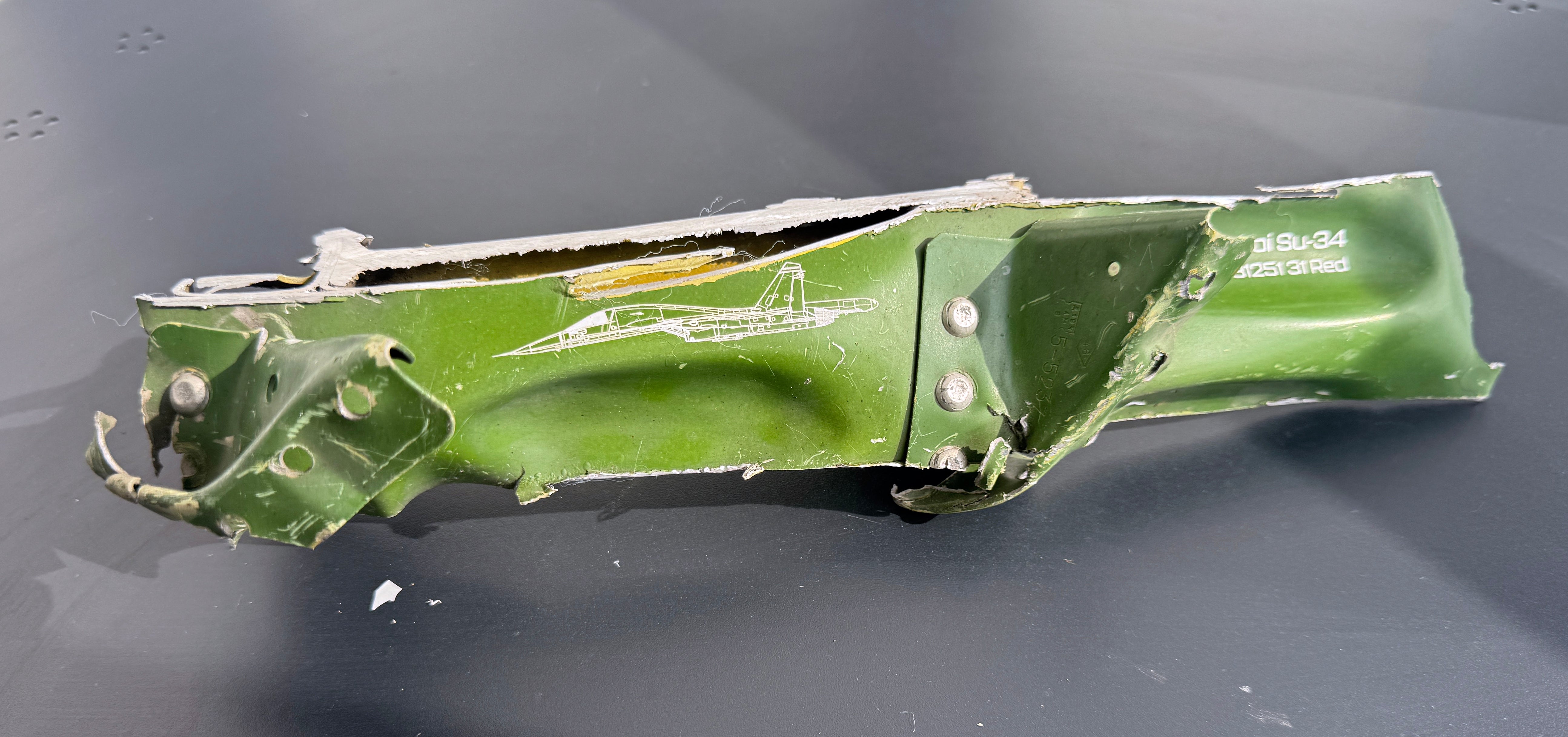 Trophy part of the front-line supersonic fighter-bomber SU 34 russian shot down aviation russia Ukraine war #120