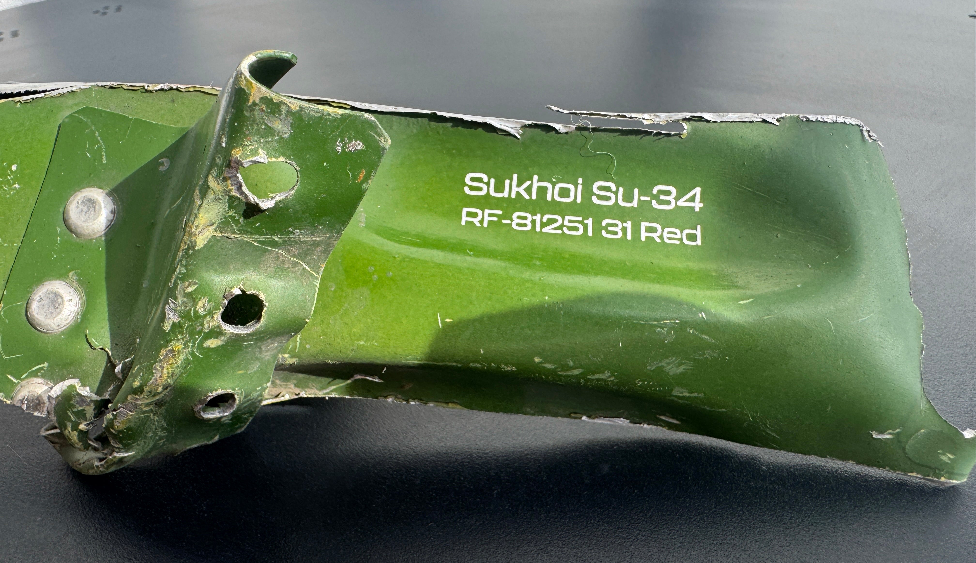 Trophy part of the front-line supersonic fighter-bomber SU 34 russian shot down aviation russia Ukraine war #120
