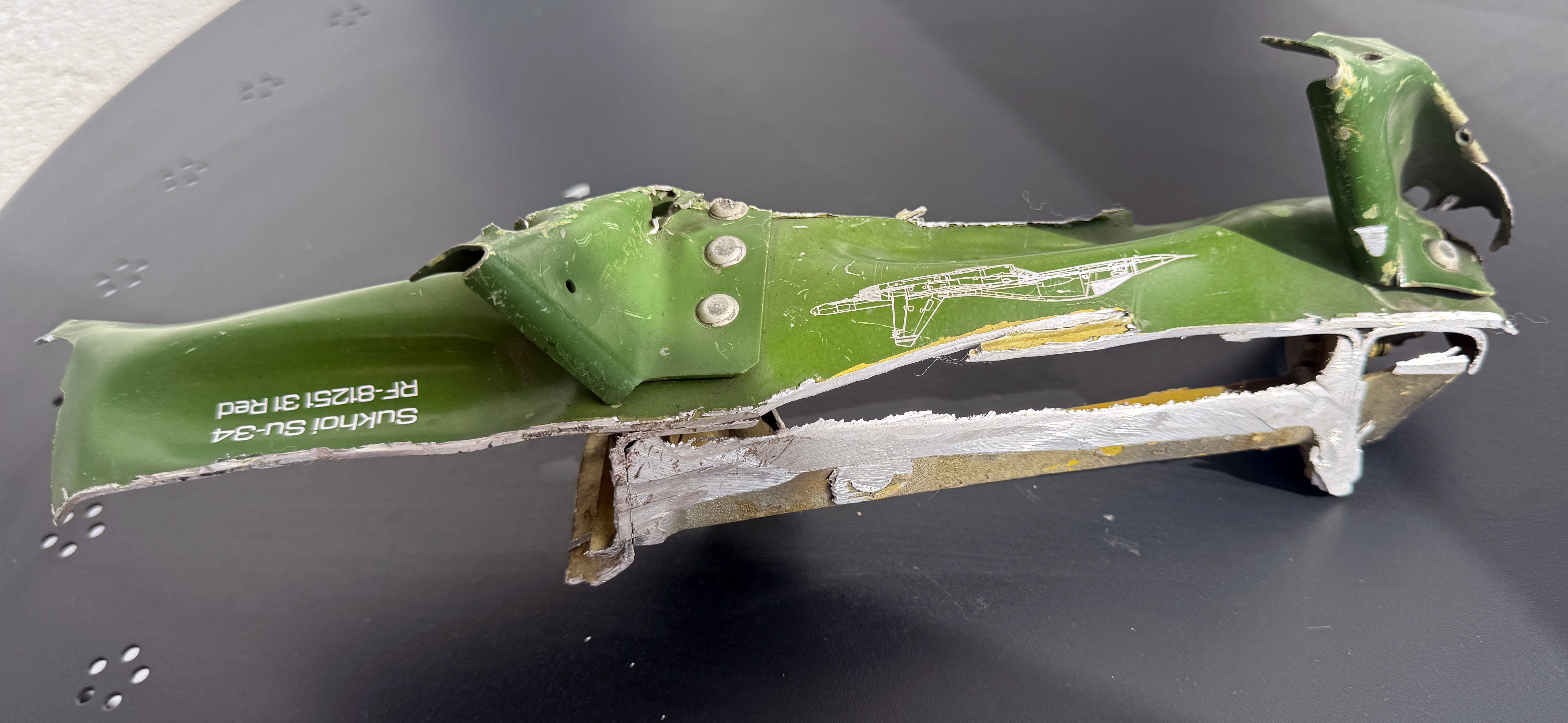 Trophy part of the front-line supersonic fighter-bomber SU 34 russian shot down aviation russia Ukraine war #120