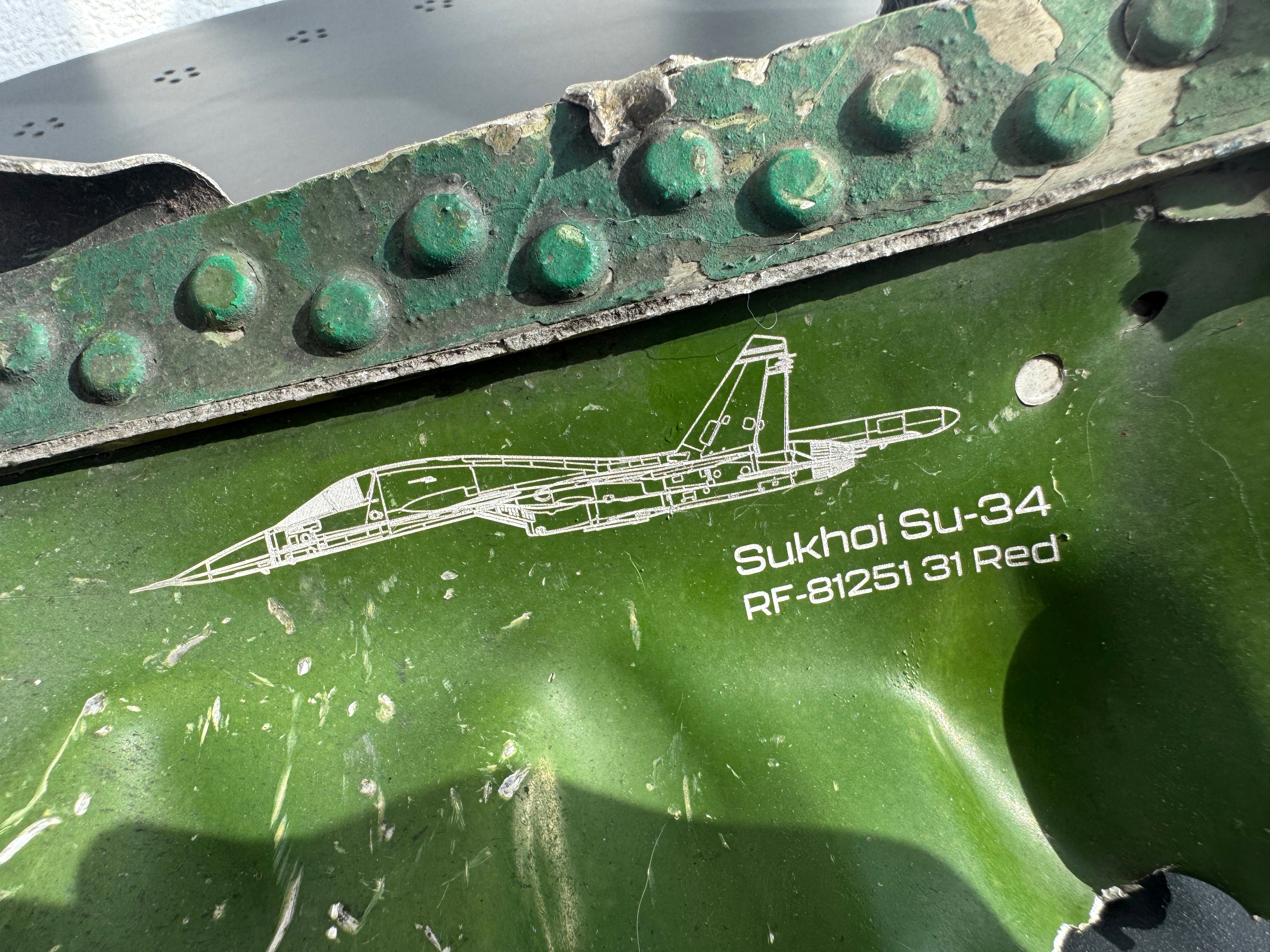 Trophy part of the front-line supersonic fighter-bomber SU 34 russian shot down aviation russia Ukraine war #130
