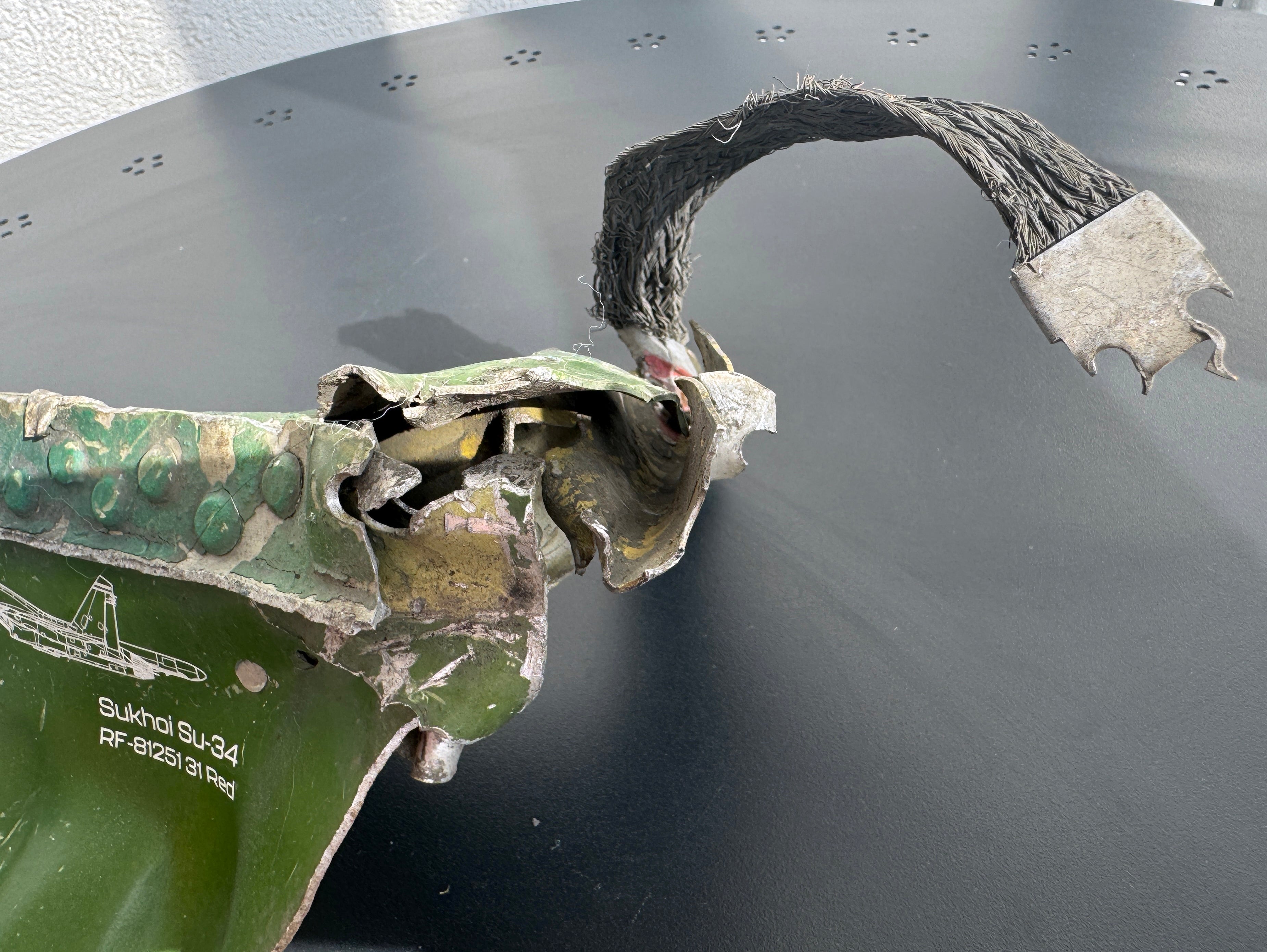 Trophy part of the front-line supersonic fighter-bomber SU 34 russian shot down aviation russia Ukraine war #130