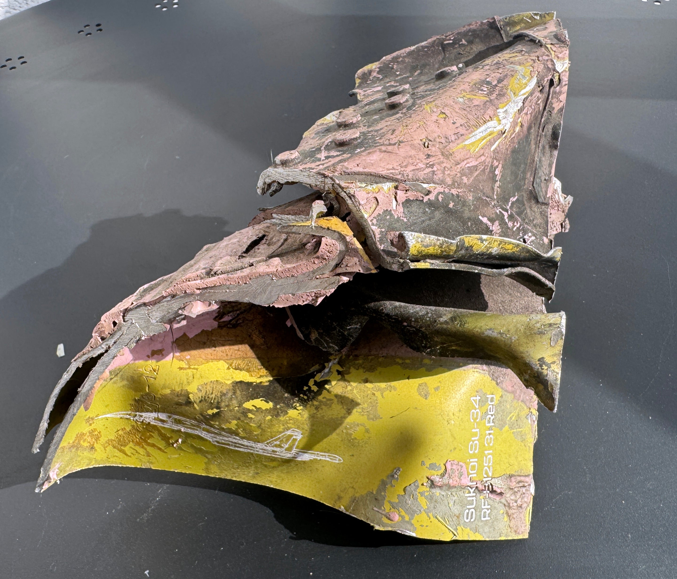 Trophy part of the front-line supersonic fighter-bomber SU 34 russian shot down aviation russia Ukraine war #139