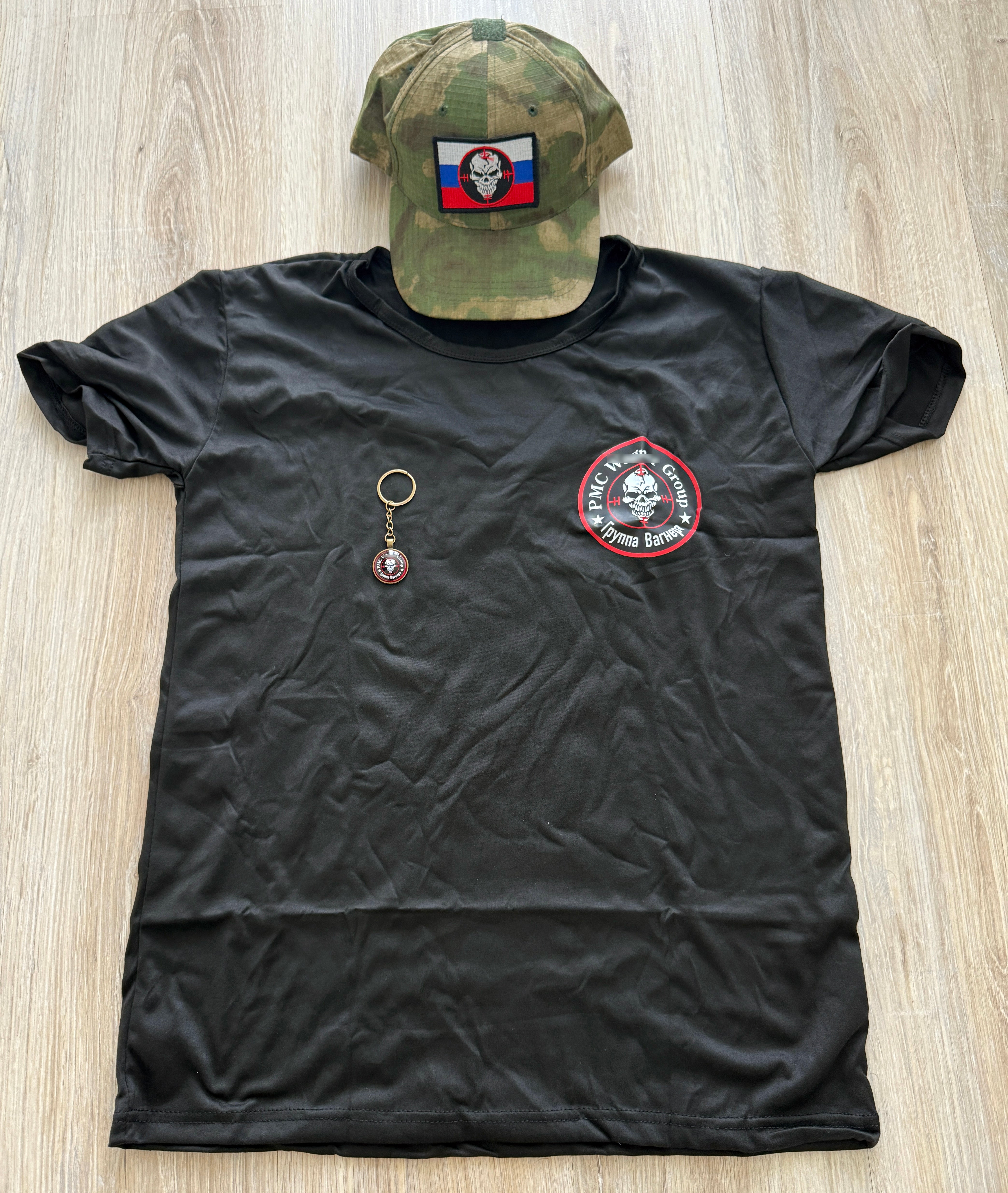 Trophy russian PMC soldier set uniform t-shirt cap badge patch camo russia military army Ukraine war 2022-2024 #2