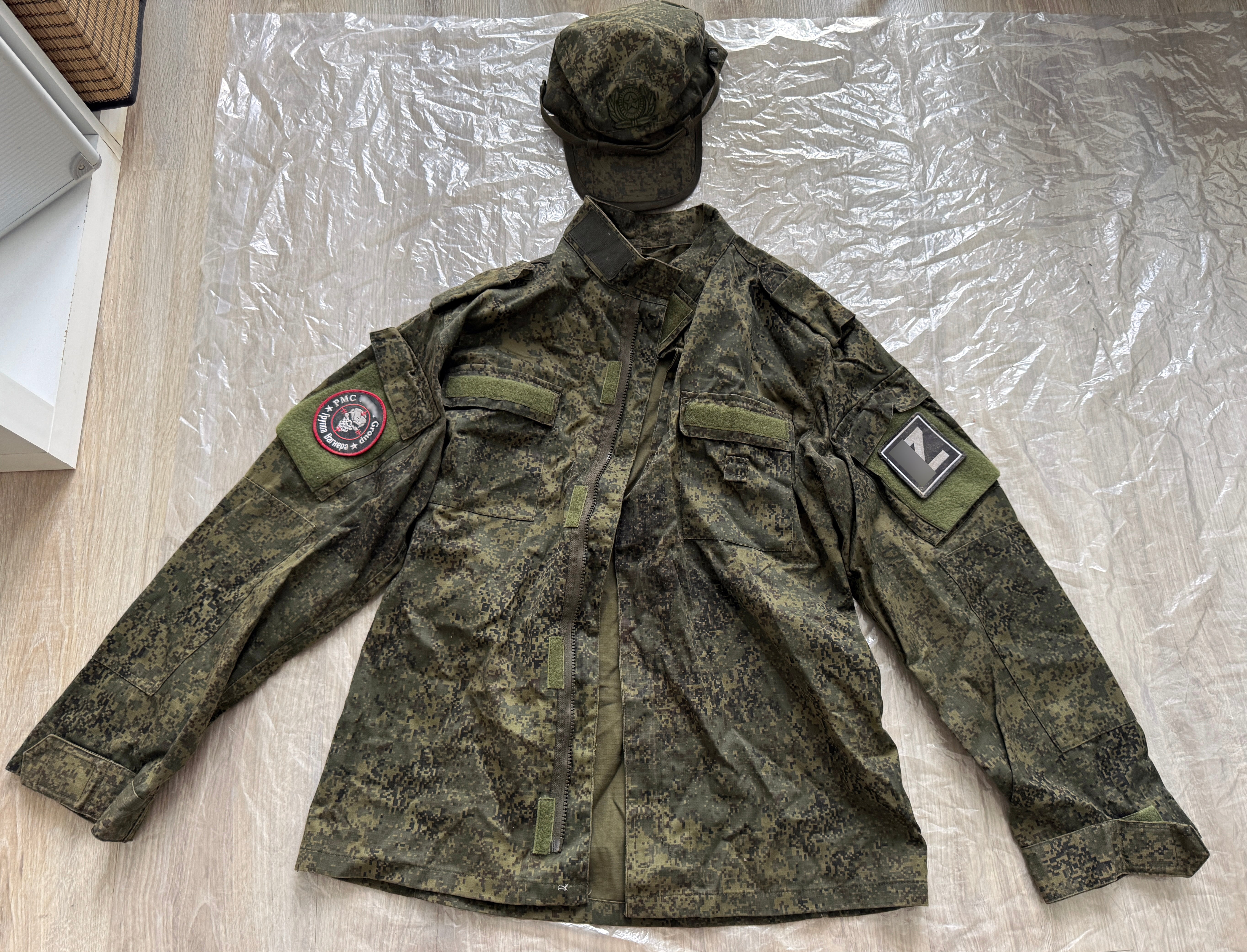 Trophy russian soldier set uniform t-shirt cap patch belt buckle costume pants camo military army russia Ukraine war 2022-2024 #2