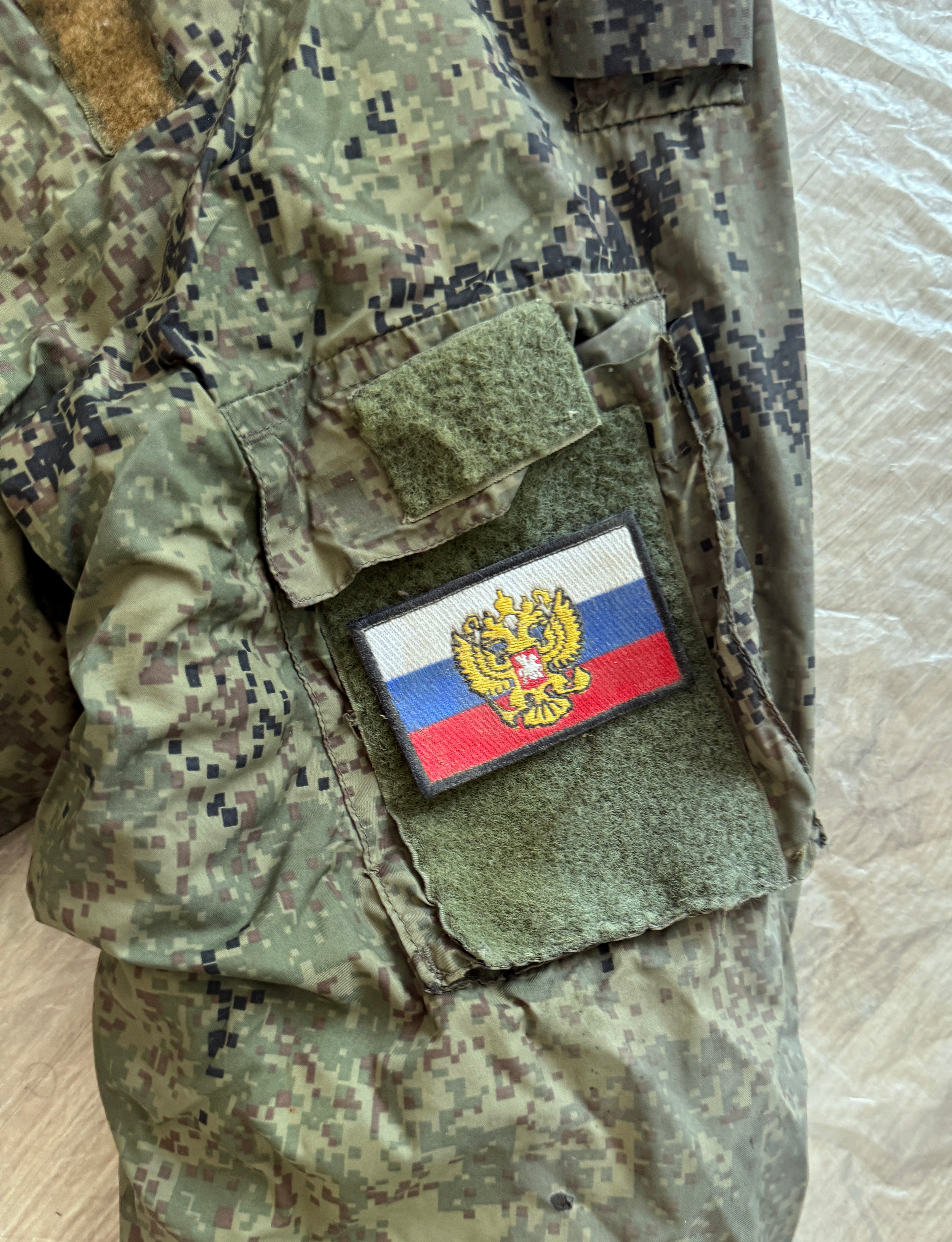 Trophy russian soldier uniform winter jacket patch camo russia military army russia Ukraine war 2022-2024 #2