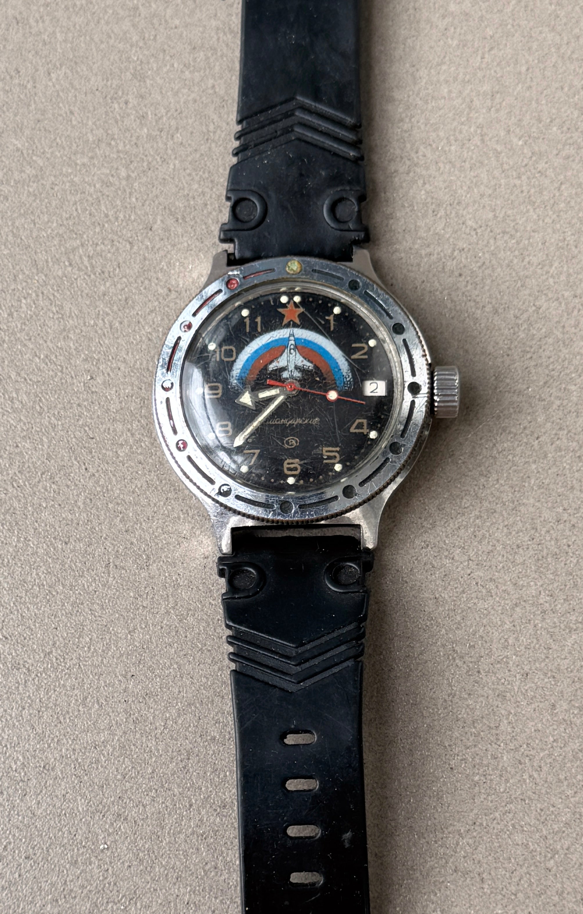 Trophy Air Forces pilot wristwatch Komandirskie Watch Military Rare Russian military army Russia Ukraine war 2022-2024 #9