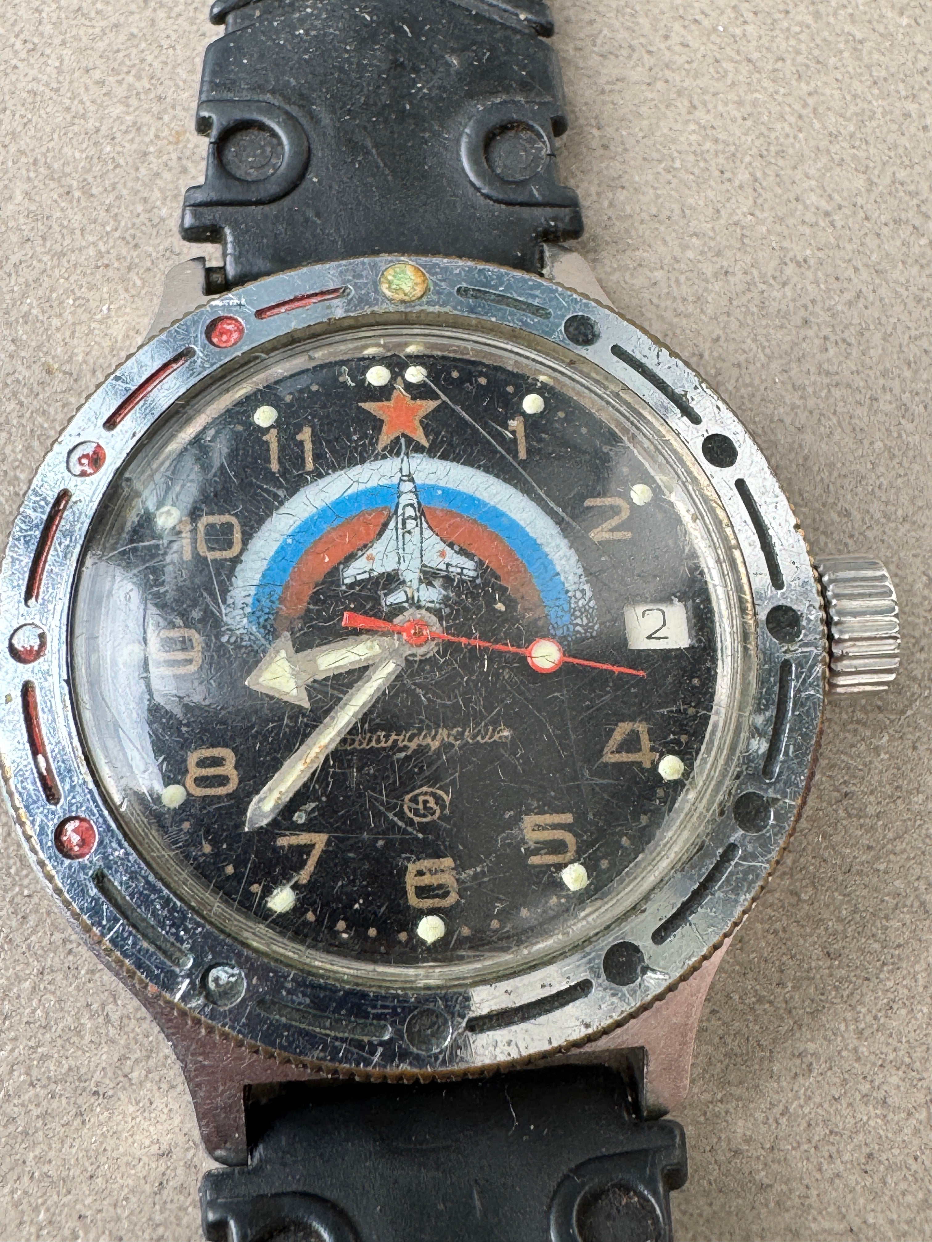 Trophy Air Forces pilot wristwatch Komandirskie Watch Military Rare Russian military army Russia Ukraine war 2022-2024 #9