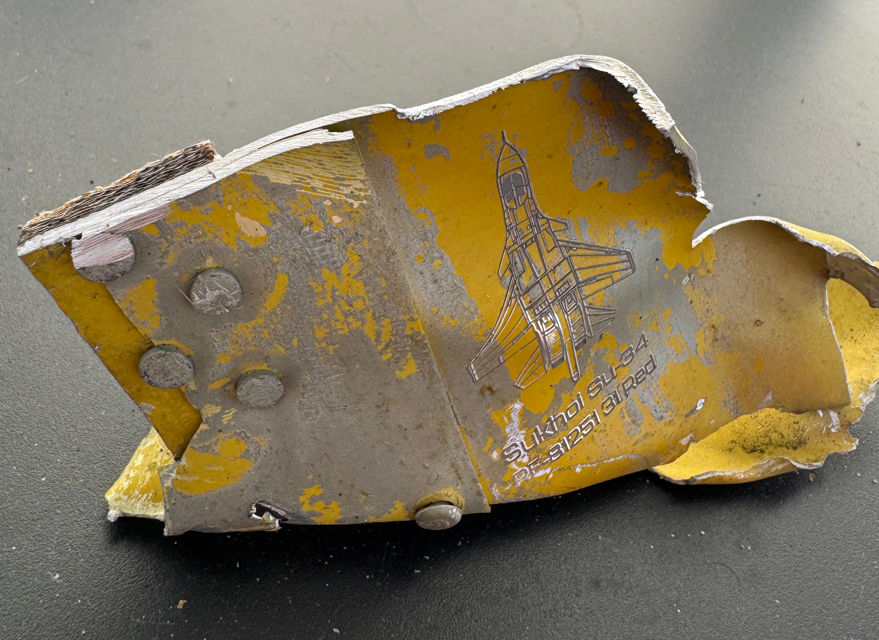 Trophy part of the front-line supersonic fighter-bomber SU 34 russian shot down aviation russia Ukraine war #160