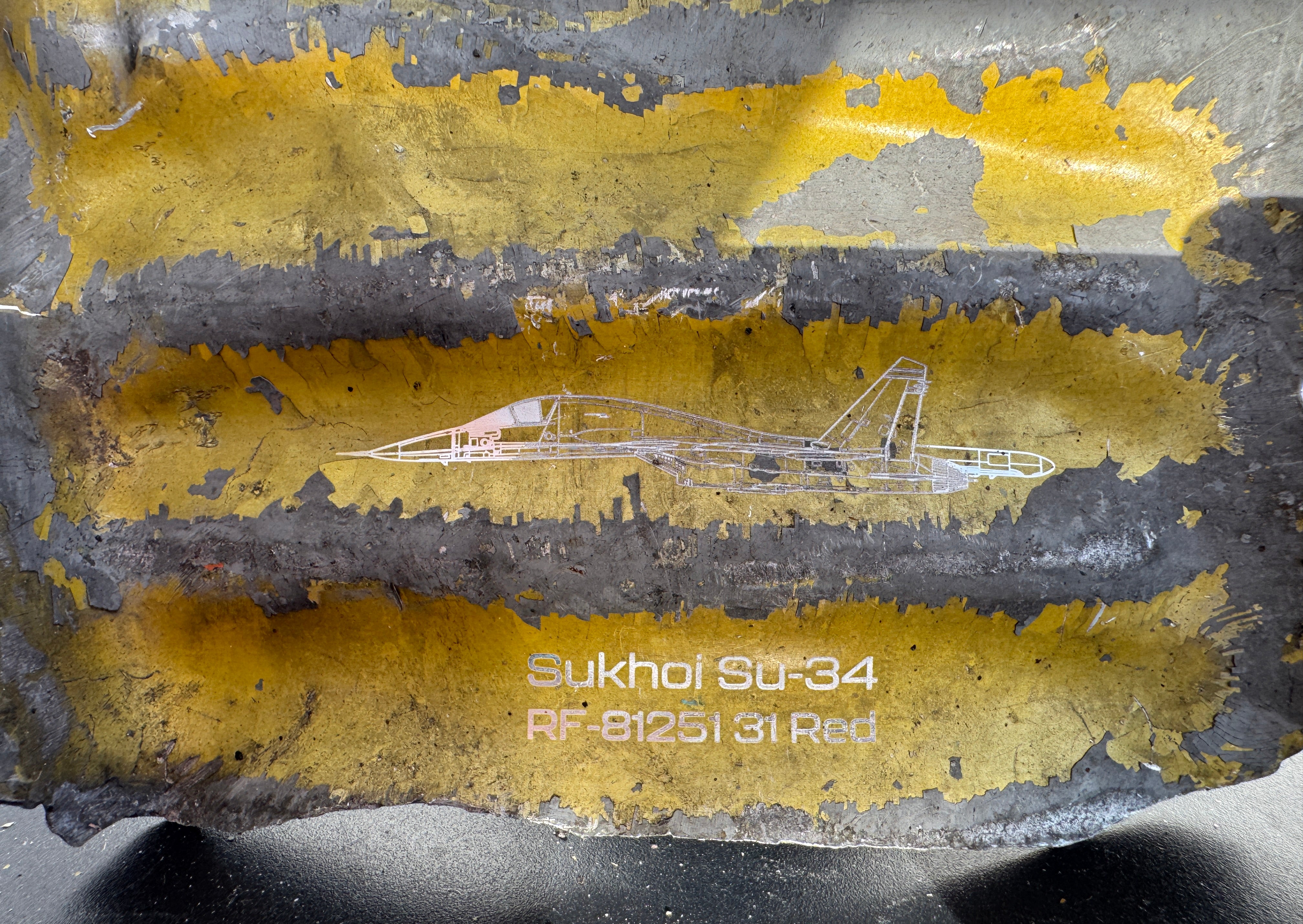 Trophy part of the front-line supersonic fighter-bomber SU 34 russian shot down aviation russia Ukraine war #146