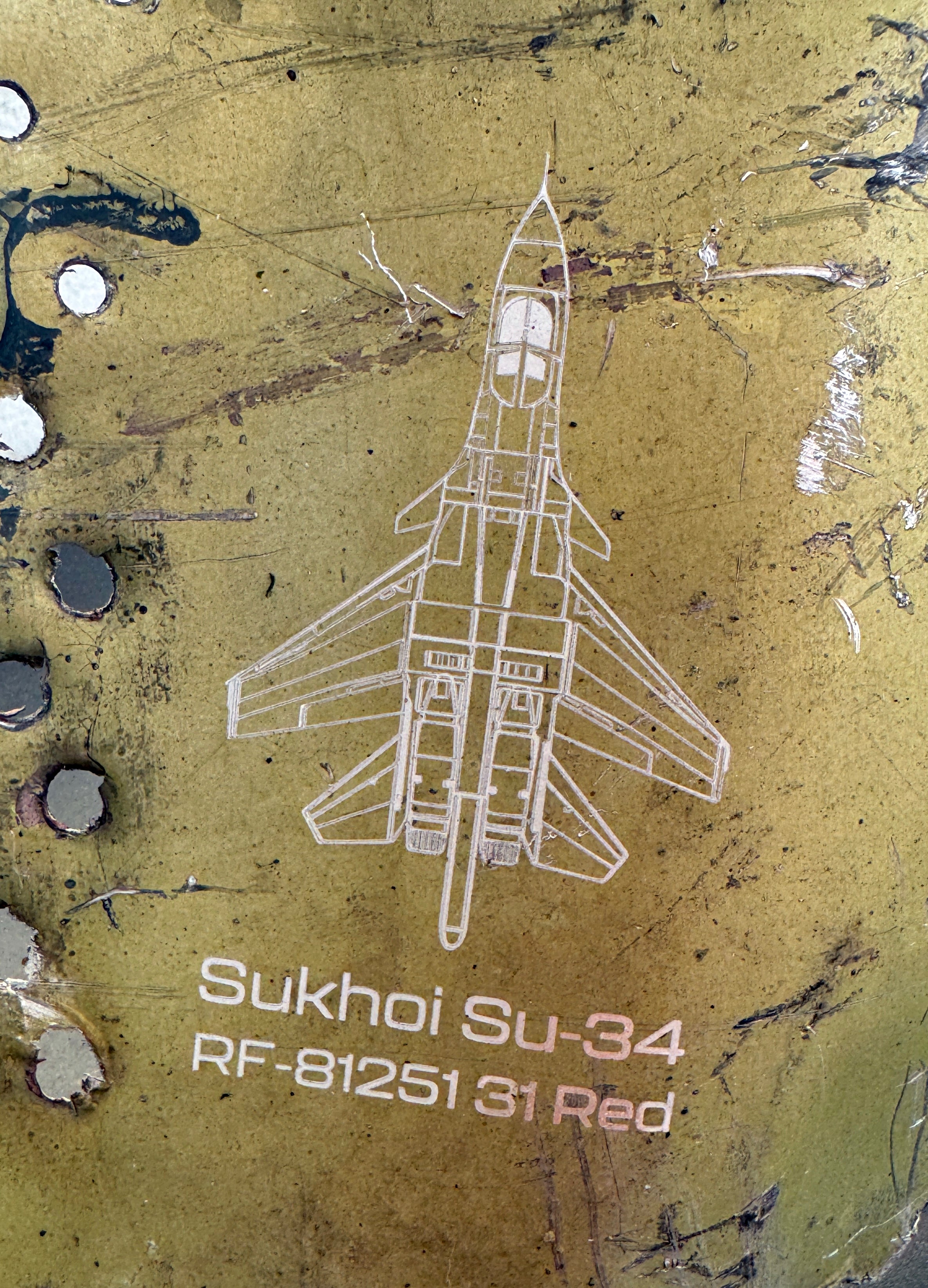 Trophy part of the front-line supersonic fighter-bomber SU 34 russian shot down aviation russia Ukraine war #148