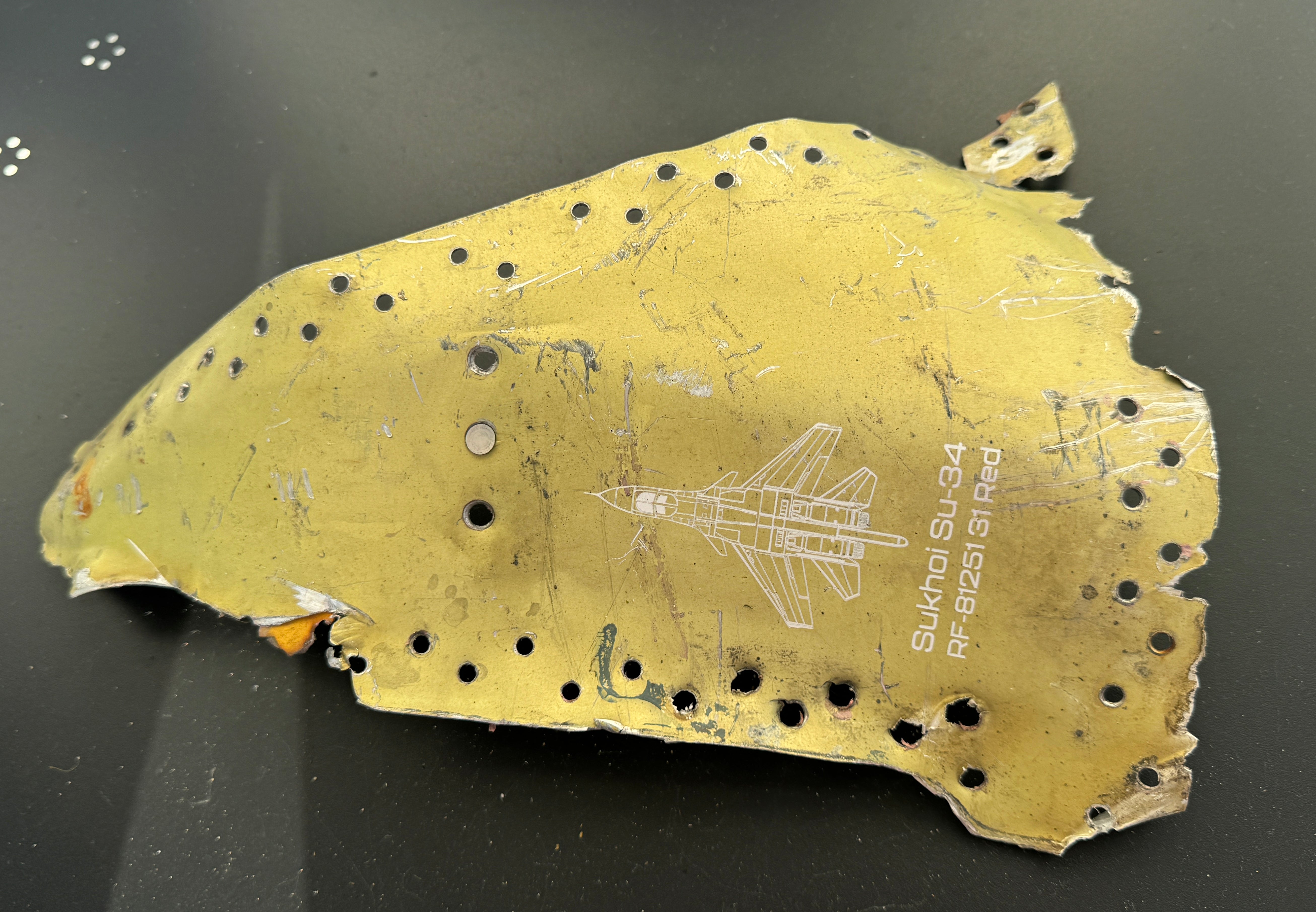 Trophy part of the front-line supersonic fighter-bomber SU 34 russian shot down aviation russia Ukraine war #148