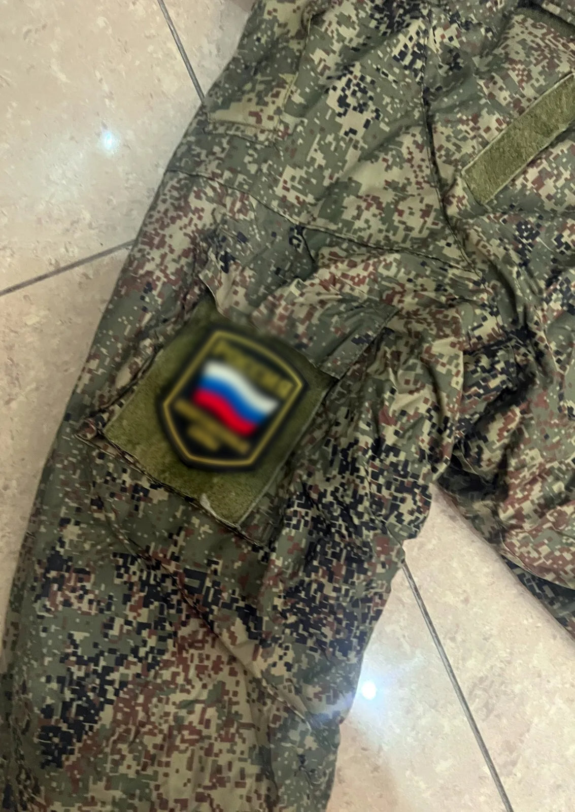 Trophy set russian soldier uniform winter jacket patch pants camo EMR russia military army Ukraine war 2022-2024