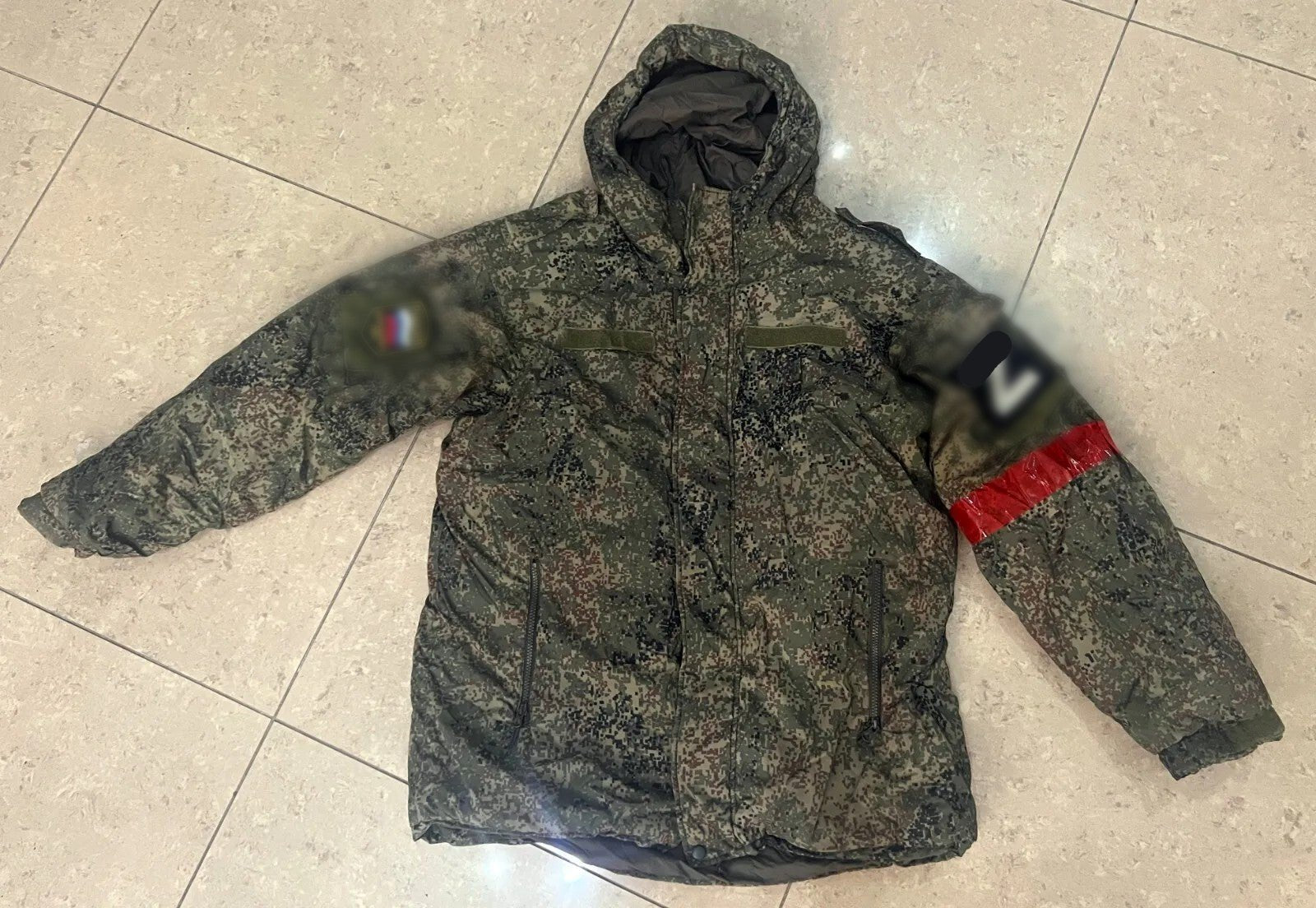 Trophy set russian soldier uniform winter jacket patch pants camo EMR russia military army Ukraine war 2022-2024