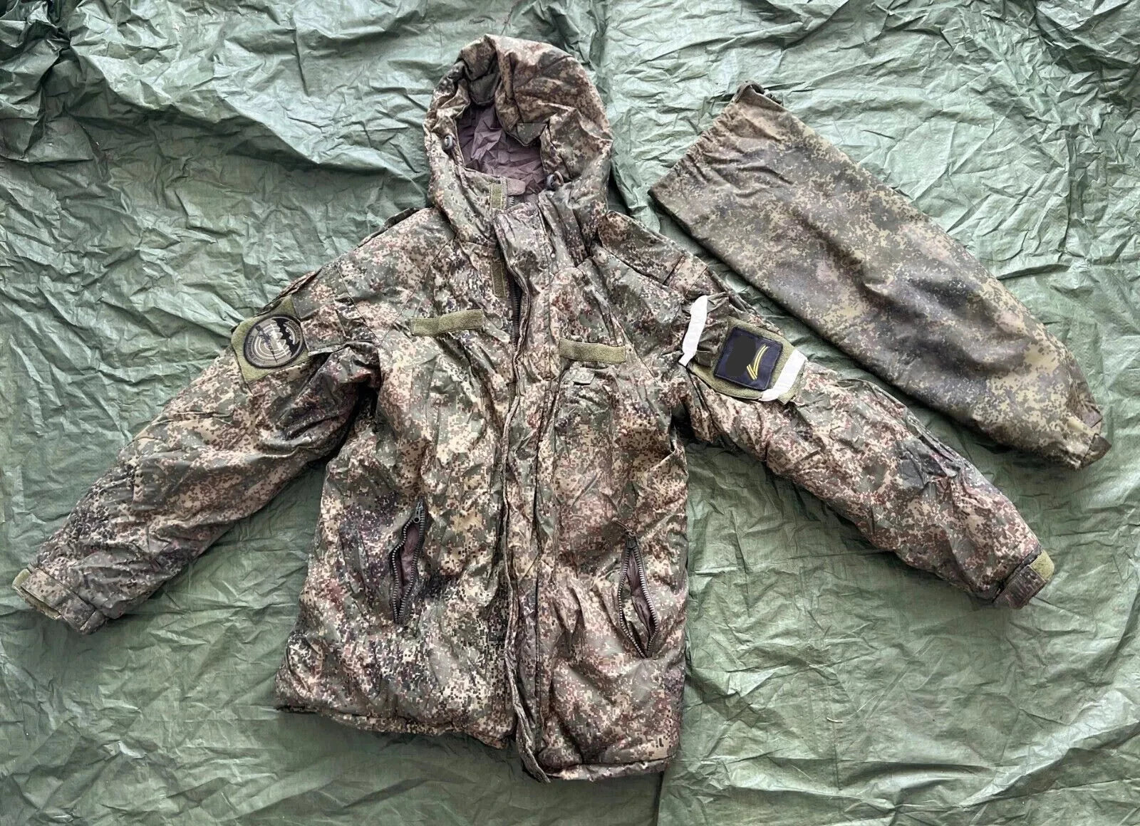 Trophy uniform sniper winter jacket bag patch camo russian russia military army Ukraine war 2022-2024