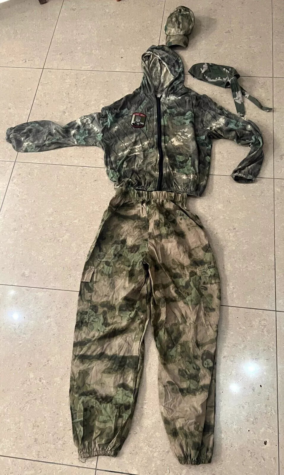 Trophy russian special forces soldier set uniform Kadyrovite Chechen jacket patch cap costume pants camo moss russia military army Ukraine war 2022-2024 #3