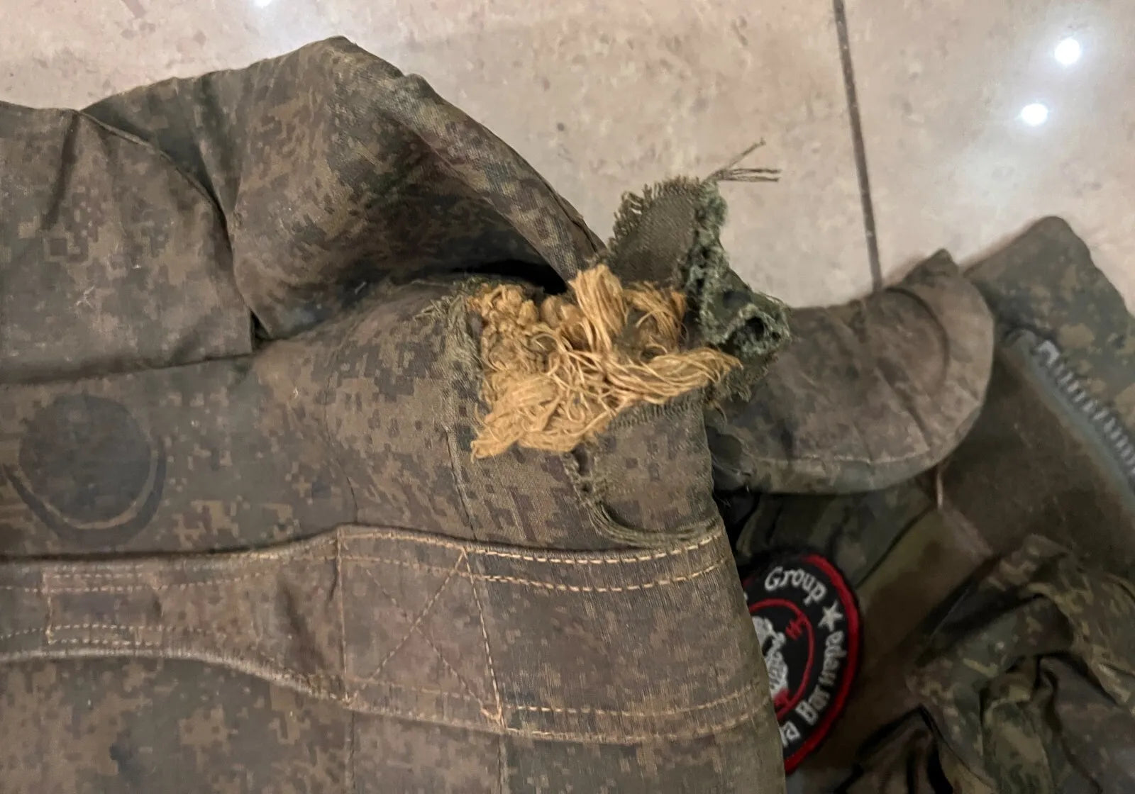 Trophy PMC soldier ammunition vest 6B48 patch pouch camo russian russia military army Ukraine war 2022-2024