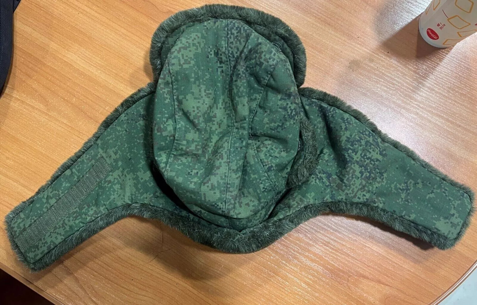 Trophy russian soldier winter cap-ear hat ushanka uniform russia military army Russia Ukraine war 2022-2024
