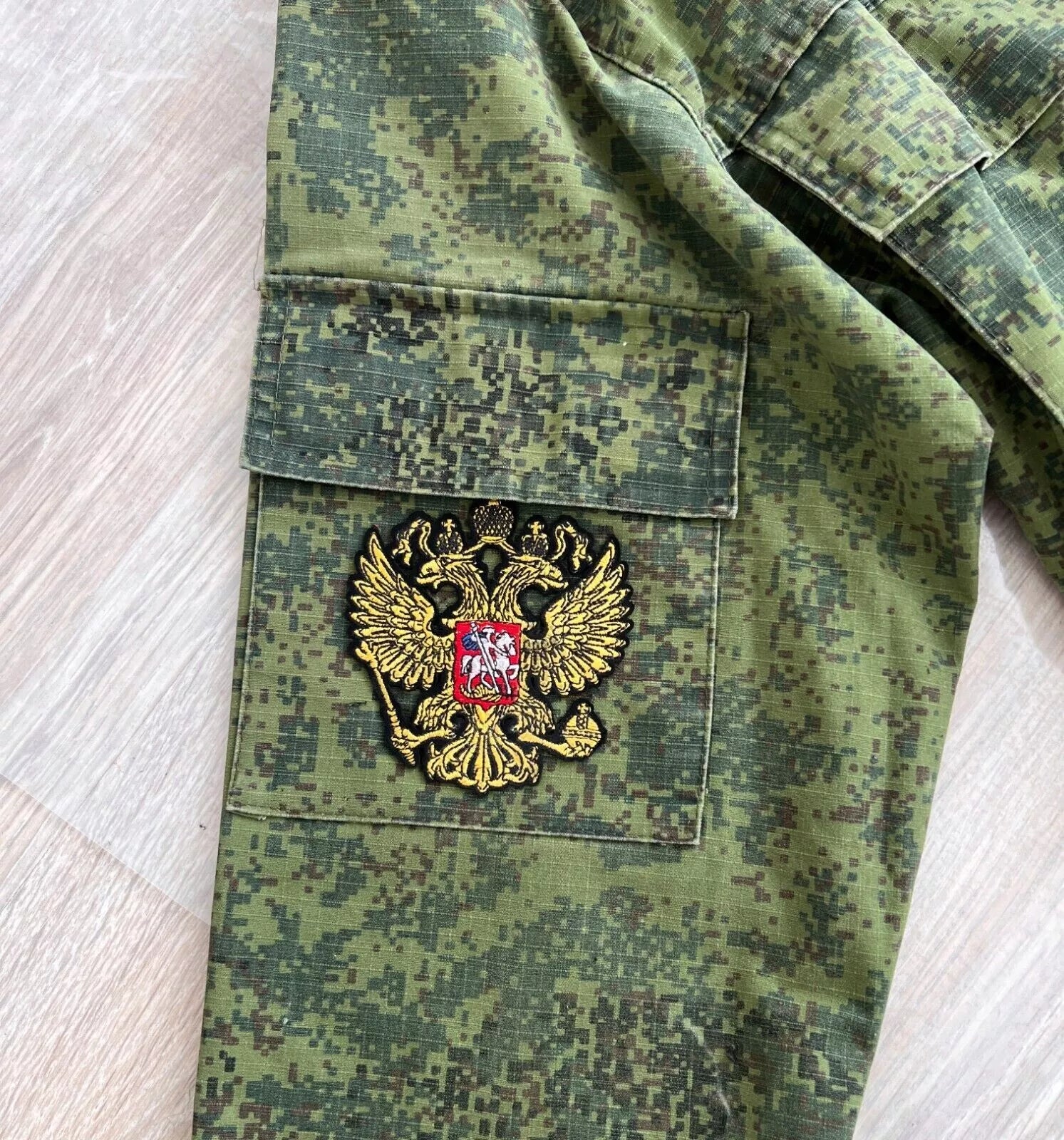 Trophy russian soldier set uniform jacket patch costume pants belt buckle camo military army Russia Ukraine war 2022-2024