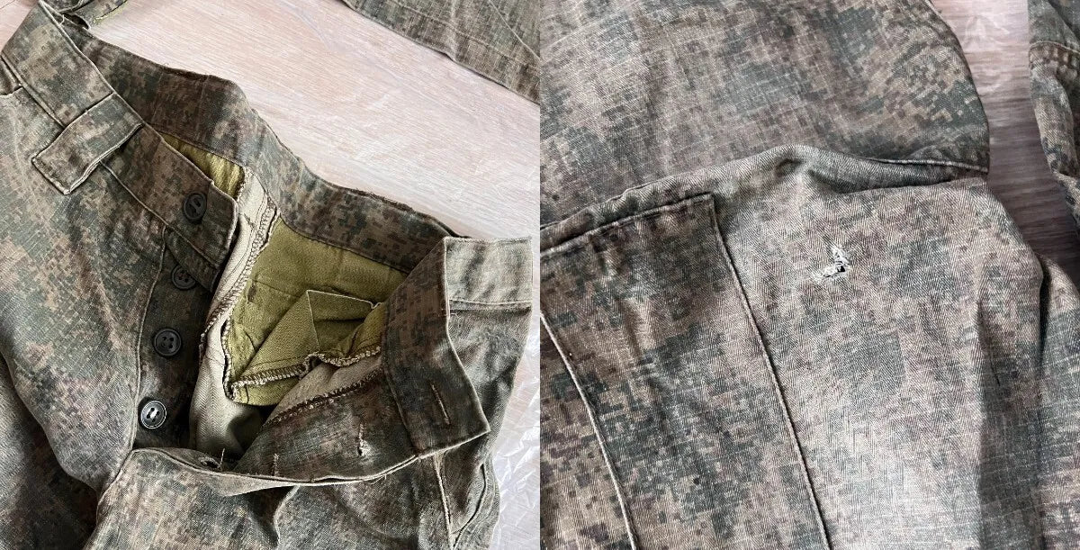Trophy russian soldier set uniform jacket patch costume pants cap camo EMR military army Russia Ukraine war 2022-2024