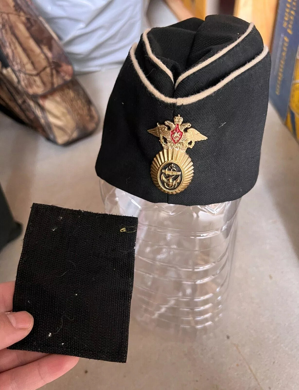 Trophy set russian soldier marine crops officer navy hat cap patch military army patches shevron Russia Ukraine war 2022-2024