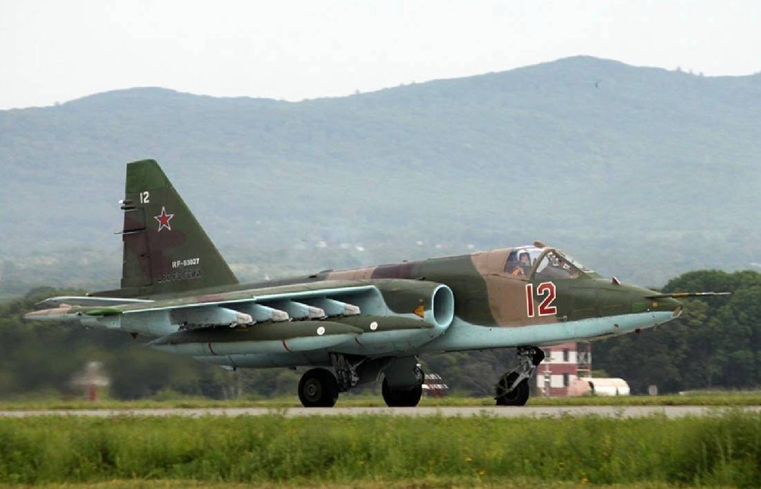 Part of the front-line supersonic fighter-bomber SU 25 opener trophy russian aviation russia Ukraine war