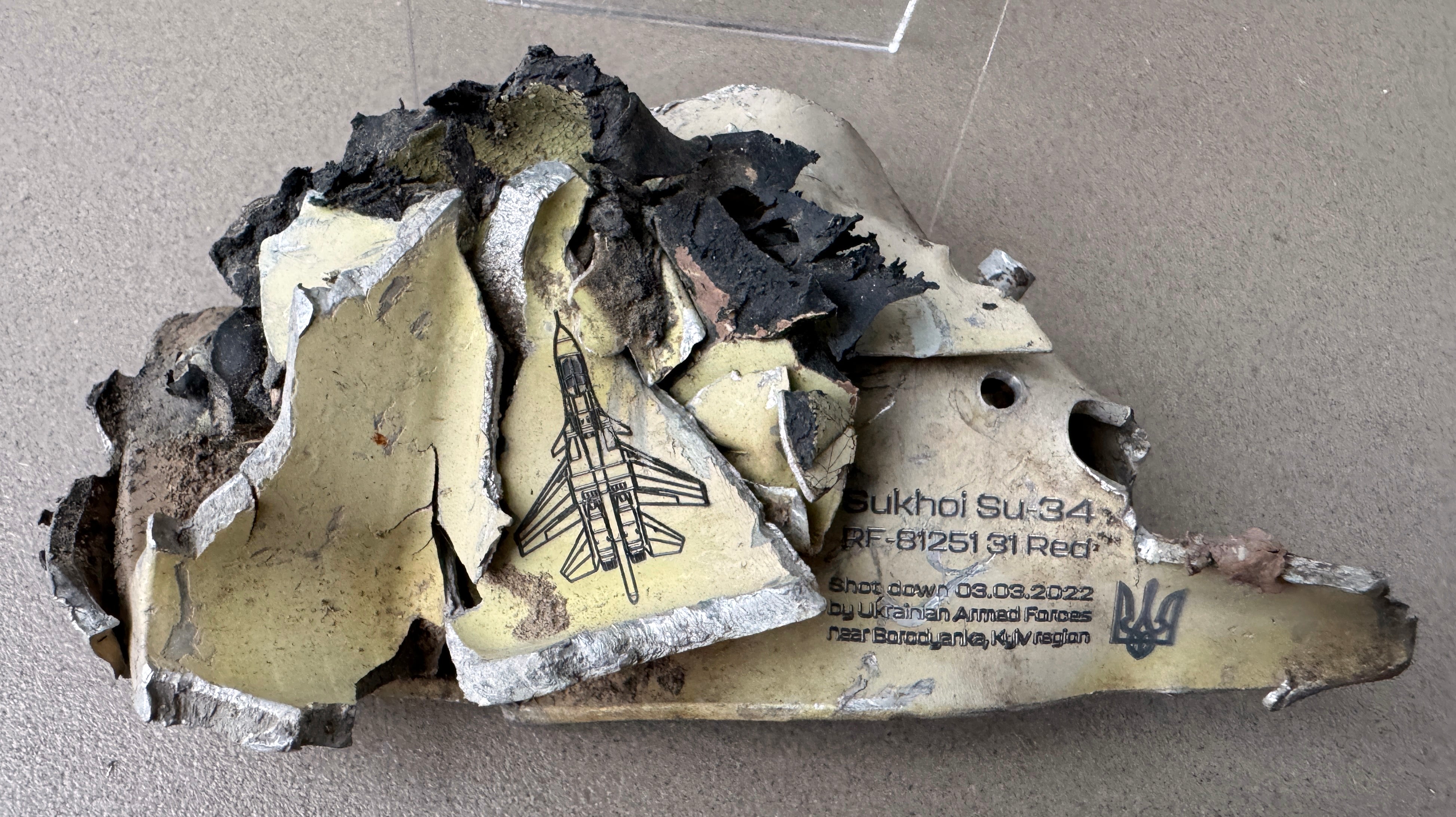 Trophy part of the front-line supersonic fighter-bomber SU 34 russian shot down jet aircraft aviation russia Ukraine war #17