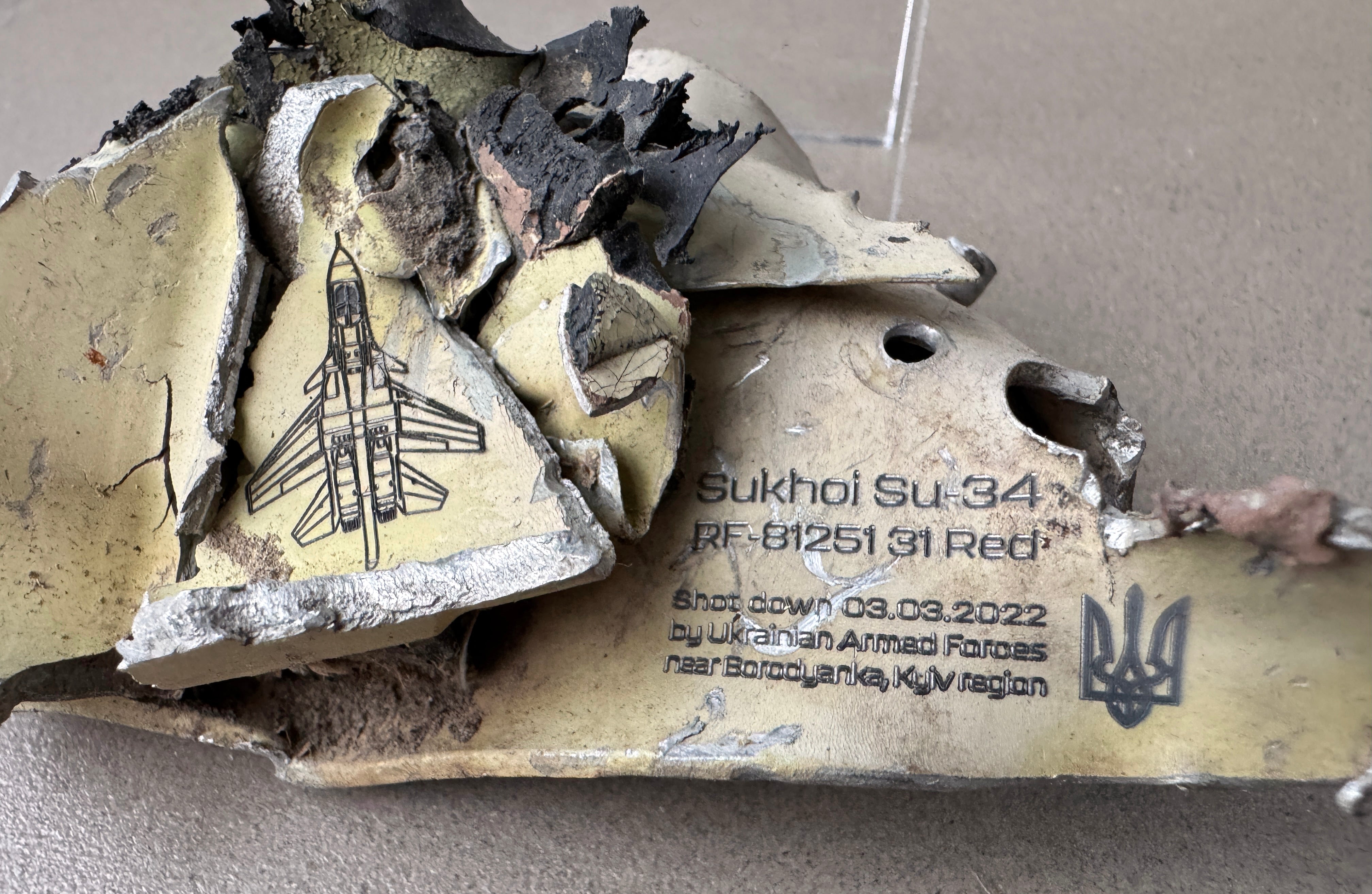 Trophy part of the front-line supersonic fighter-bomber SU 34 russian shot down jet aircraft aviation russia Ukraine war #17